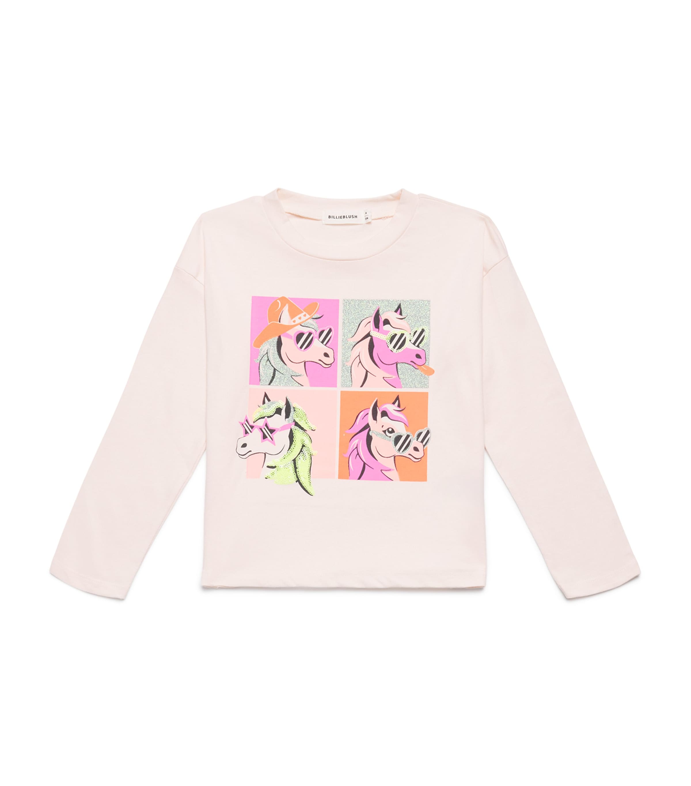Billieblush Cotton Pony Graphic T-shirt In Pink