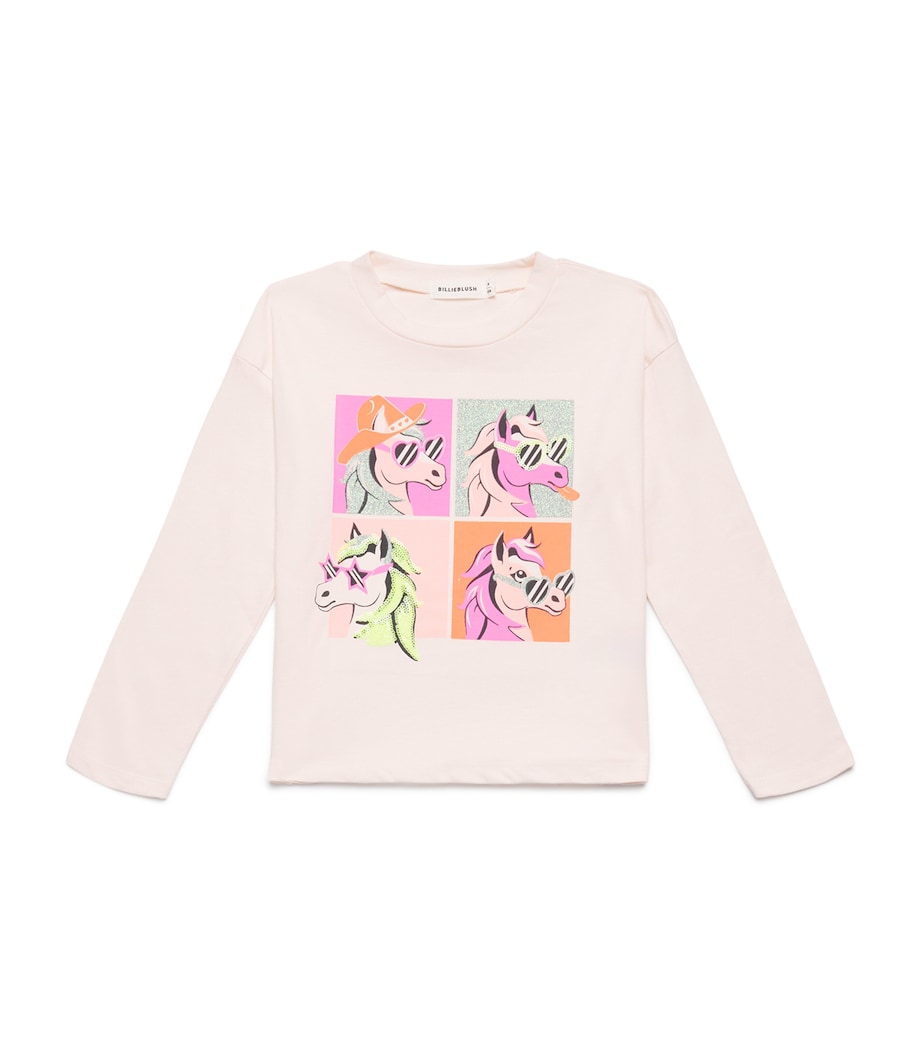 Cotton Pony Graphic T-Shirt (2-6 Years) PINK COURAGE Image 1