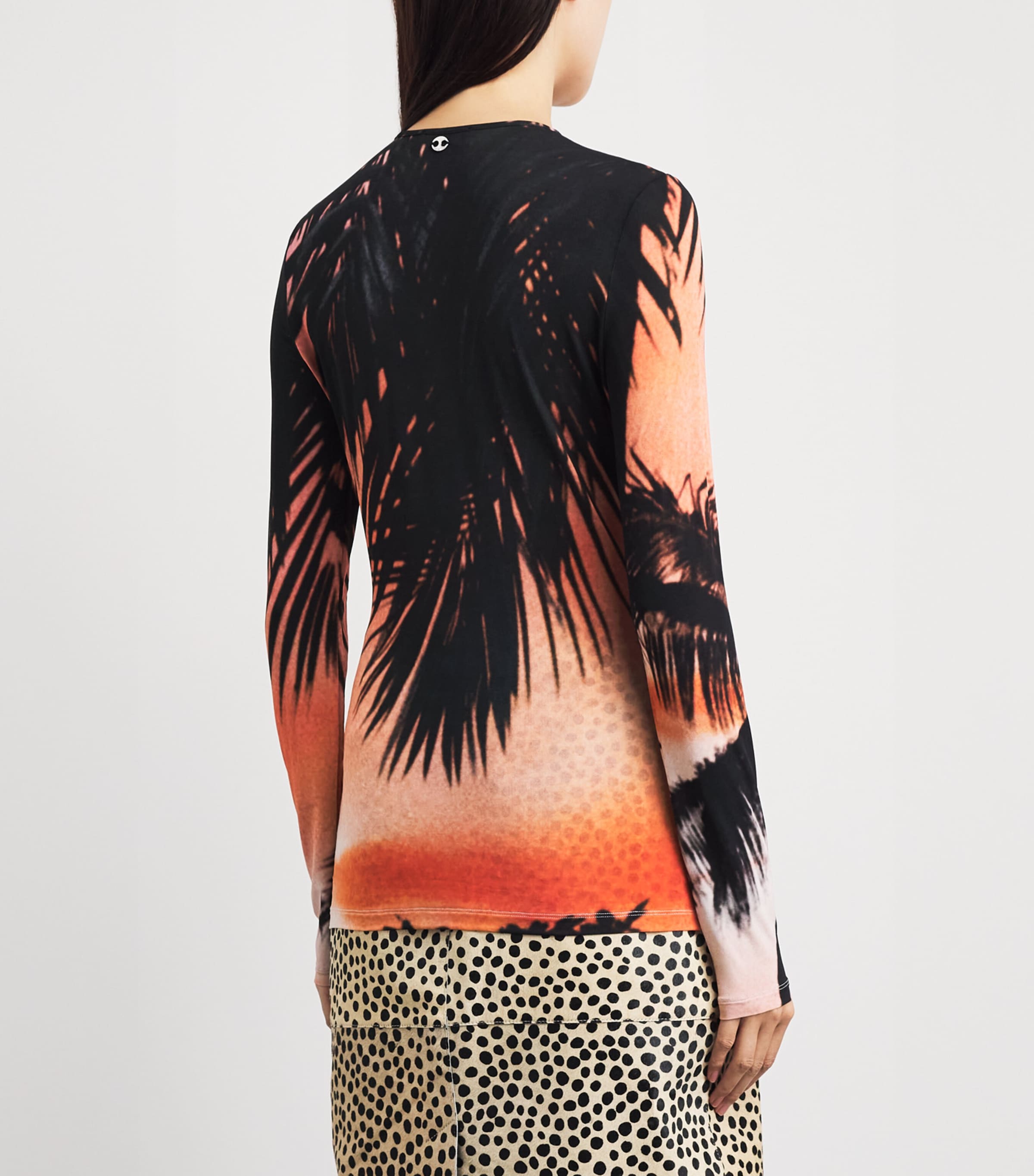 Rabanne Womens Long-Sleeve Thunderstorm T-Shirt Bg Lghtg Orngpi Image 5