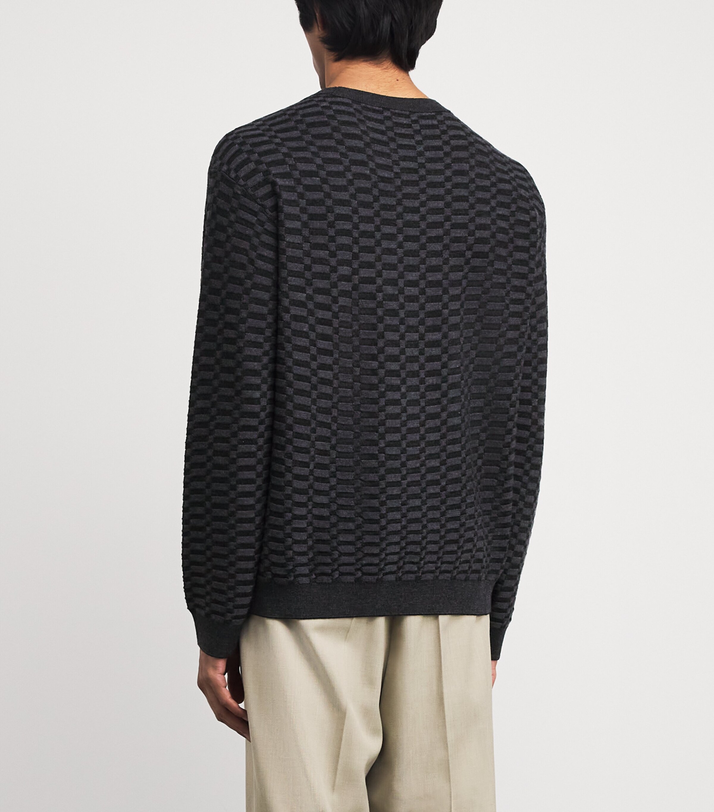 Virgin Wool Op-Art Sweater FC101 Image 4