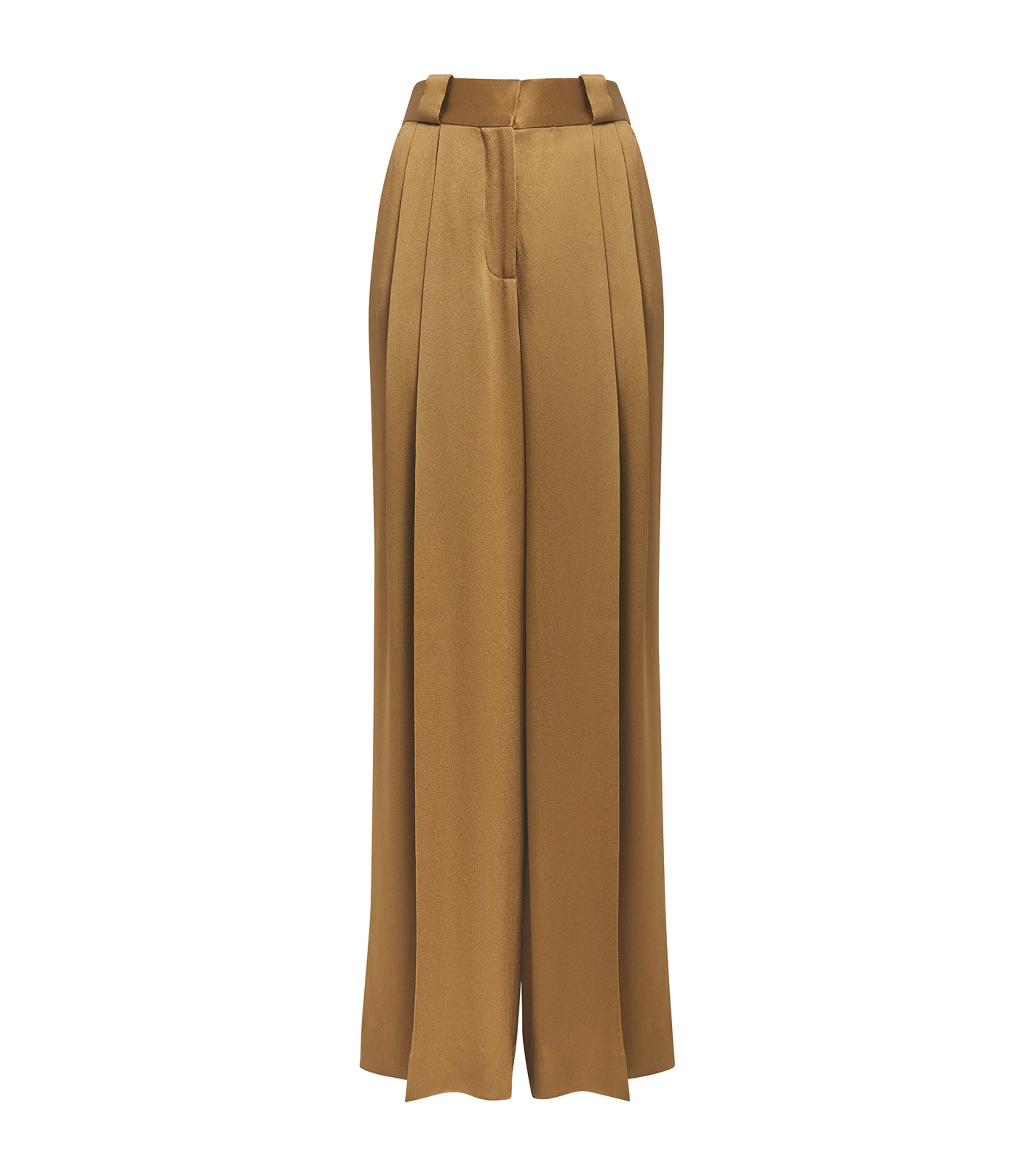 Blazé Milano Womens Satin Husi Palazzo Trousers Dijon Image 1