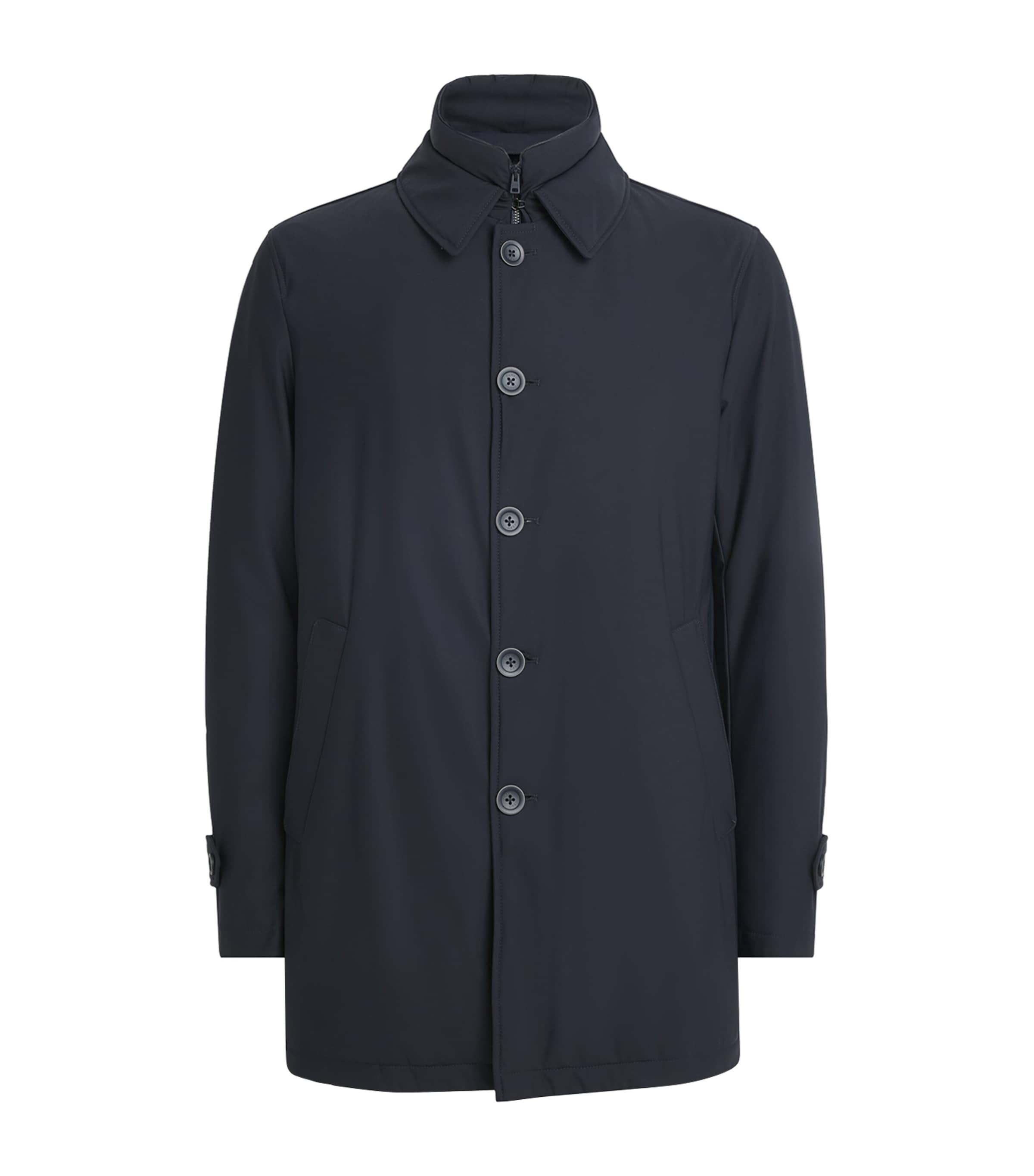 Herno Mens Washington Raincoat Blu Navy Image 1