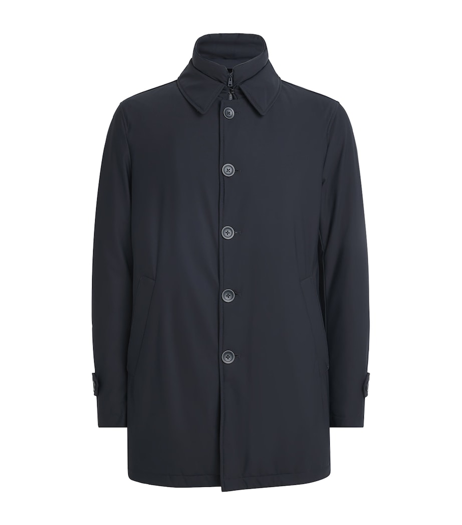 Herno Mens Washington Raincoat Blu Navy Image 1
