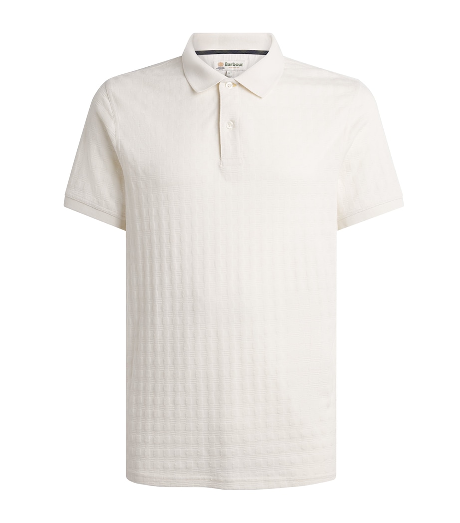 Barbour Mens Faversham Polo Shirt Whisper White Image 1
