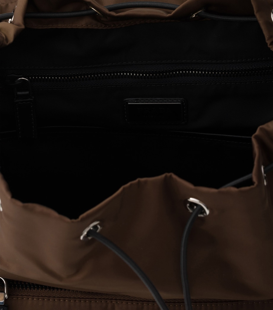 Re-Nylon and Leather Explore Backpack F0038 Image 8