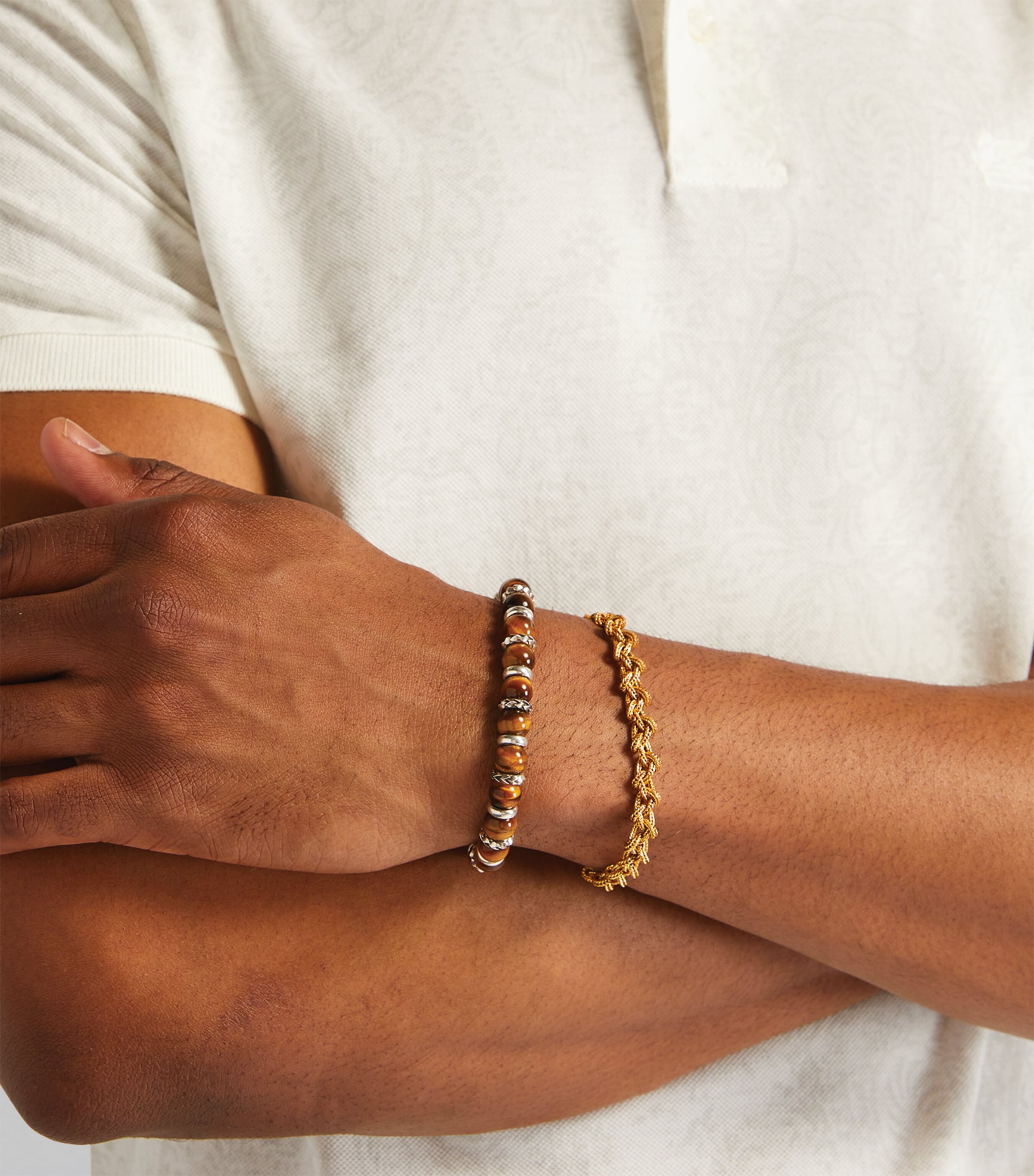 Emanuele Bicocchi Tiny Gold-Plated Braided Knot Bracelet | Harrods UK