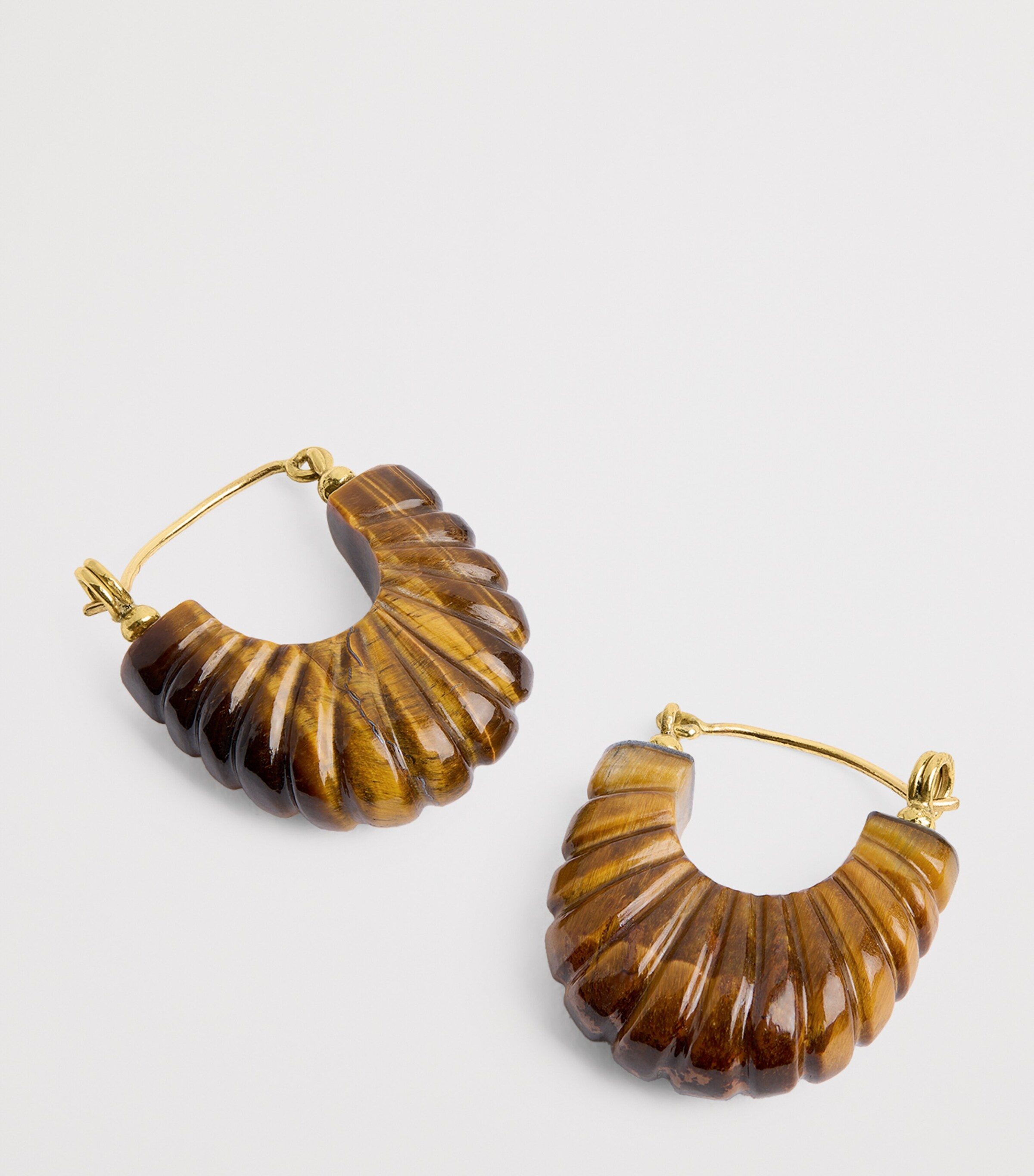 Ulla Johnson Tiger Eye Zora Hoop Earrings Tiger's Eye Image 5
