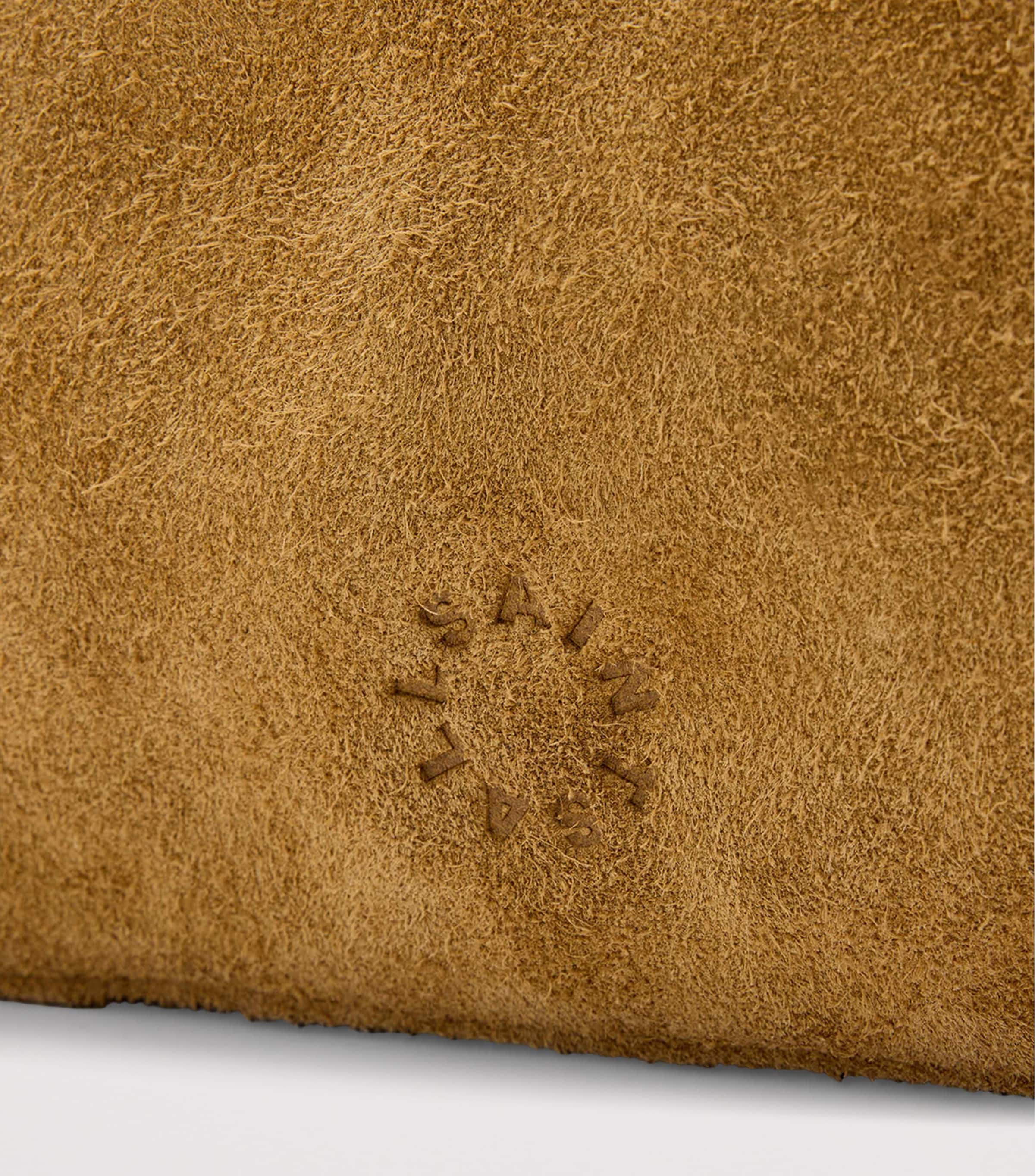 AllSaints Suede Belt Haven Tote Bag Biscuit Brown Image 4