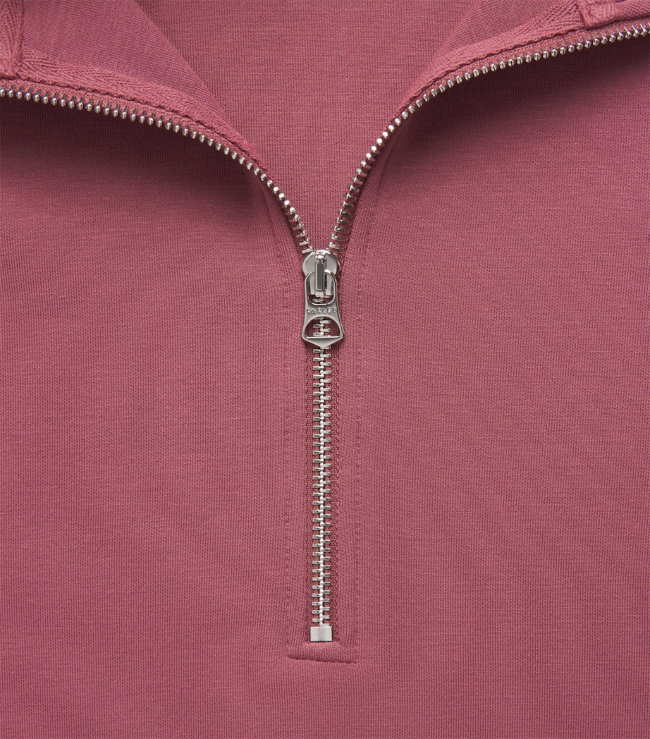 Varley Womens DoubleSoft Mavis Half-Zip Sweatshirt Wild Rhubarb Image 6