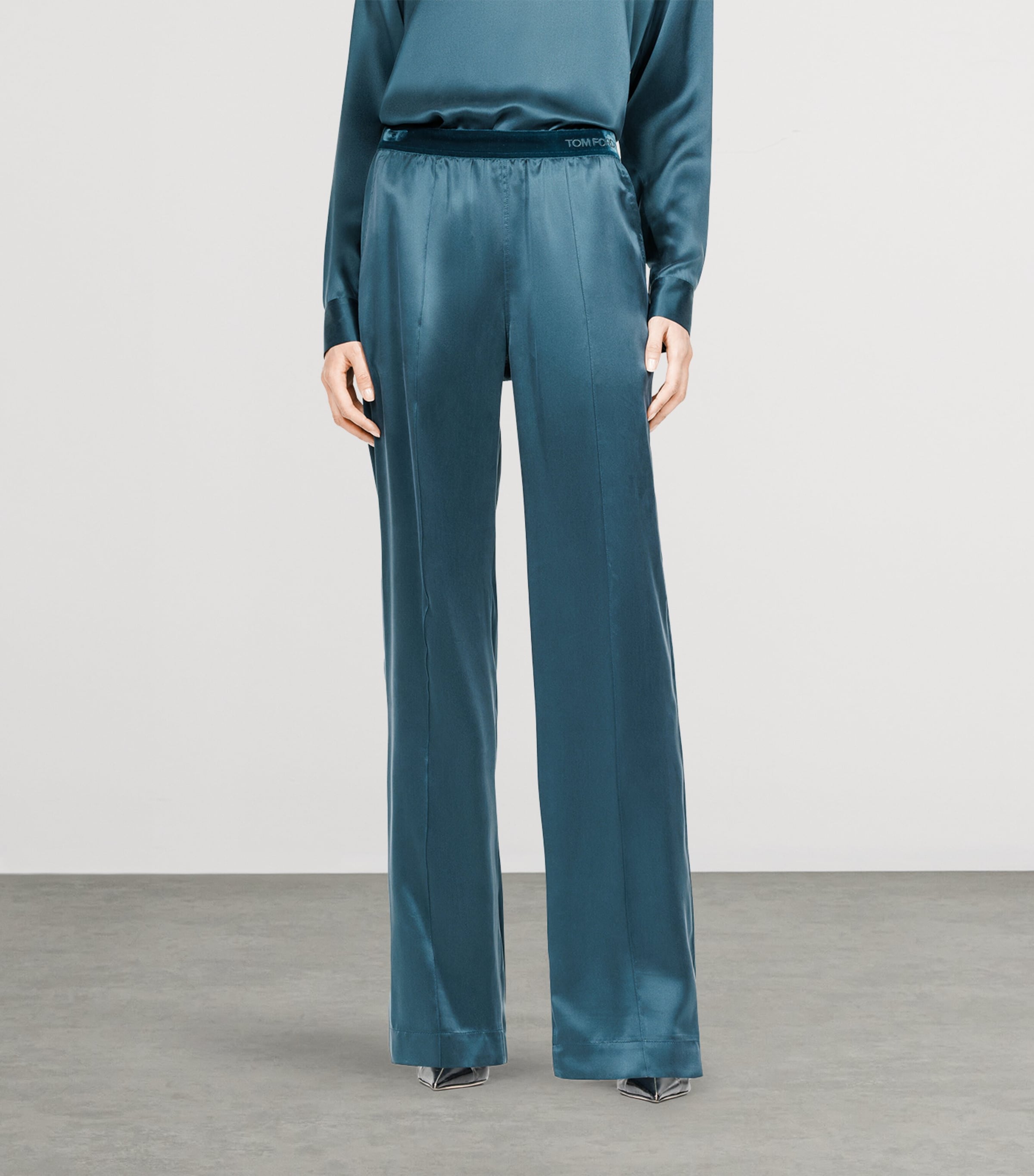 TOM FORD Womens Silk Satin Pyjama Trousers Gdv Image 3
