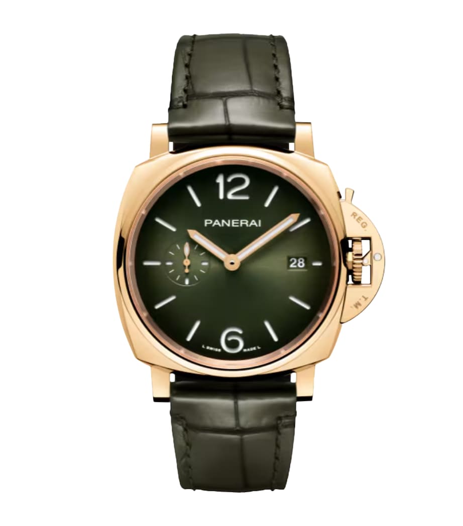 Yellow Gold Luminor Due Watch 42mm GREEN Image 1