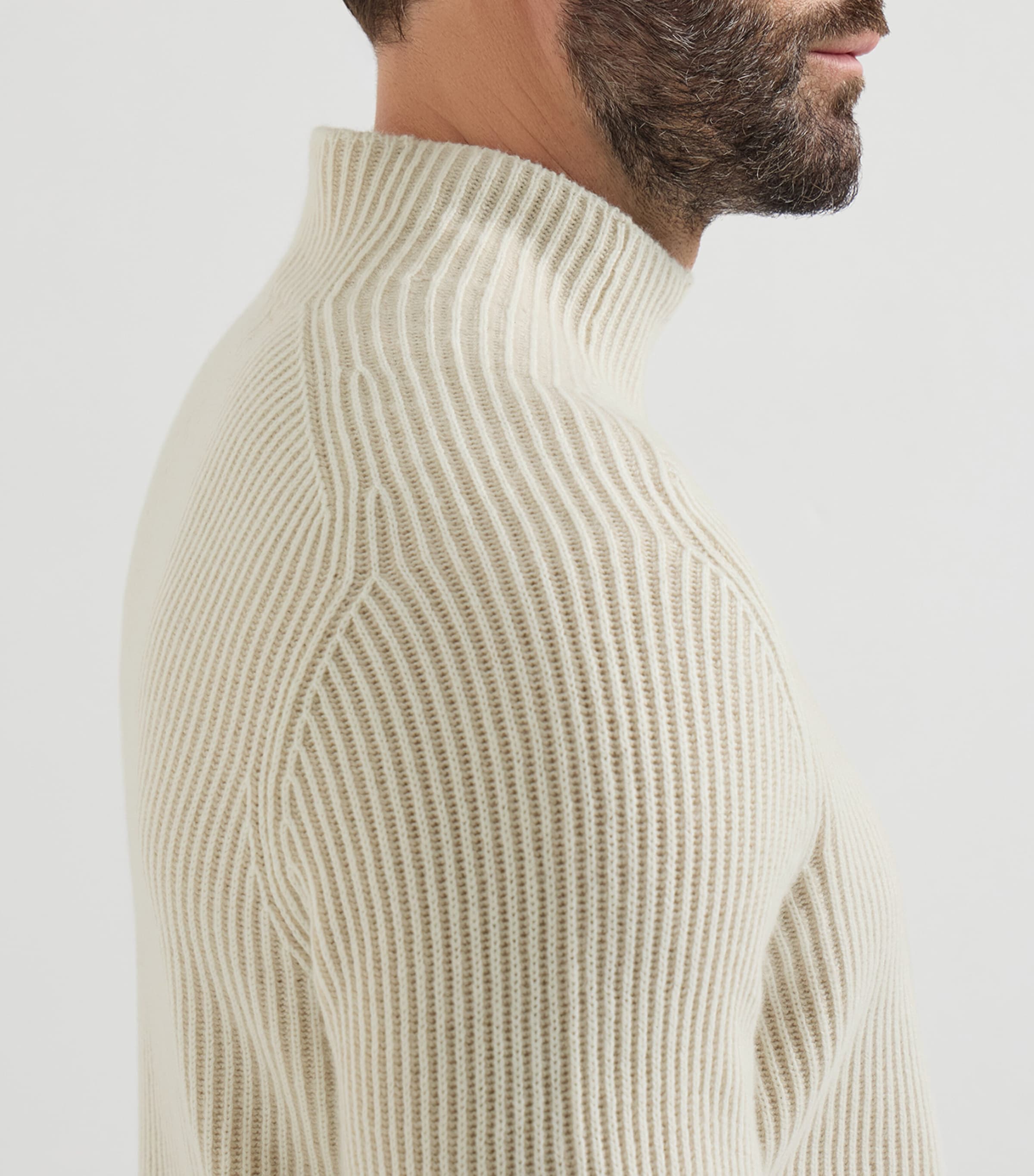 Brunello Cucinelli Mens Cashmere High-Neck Sweater Image 6