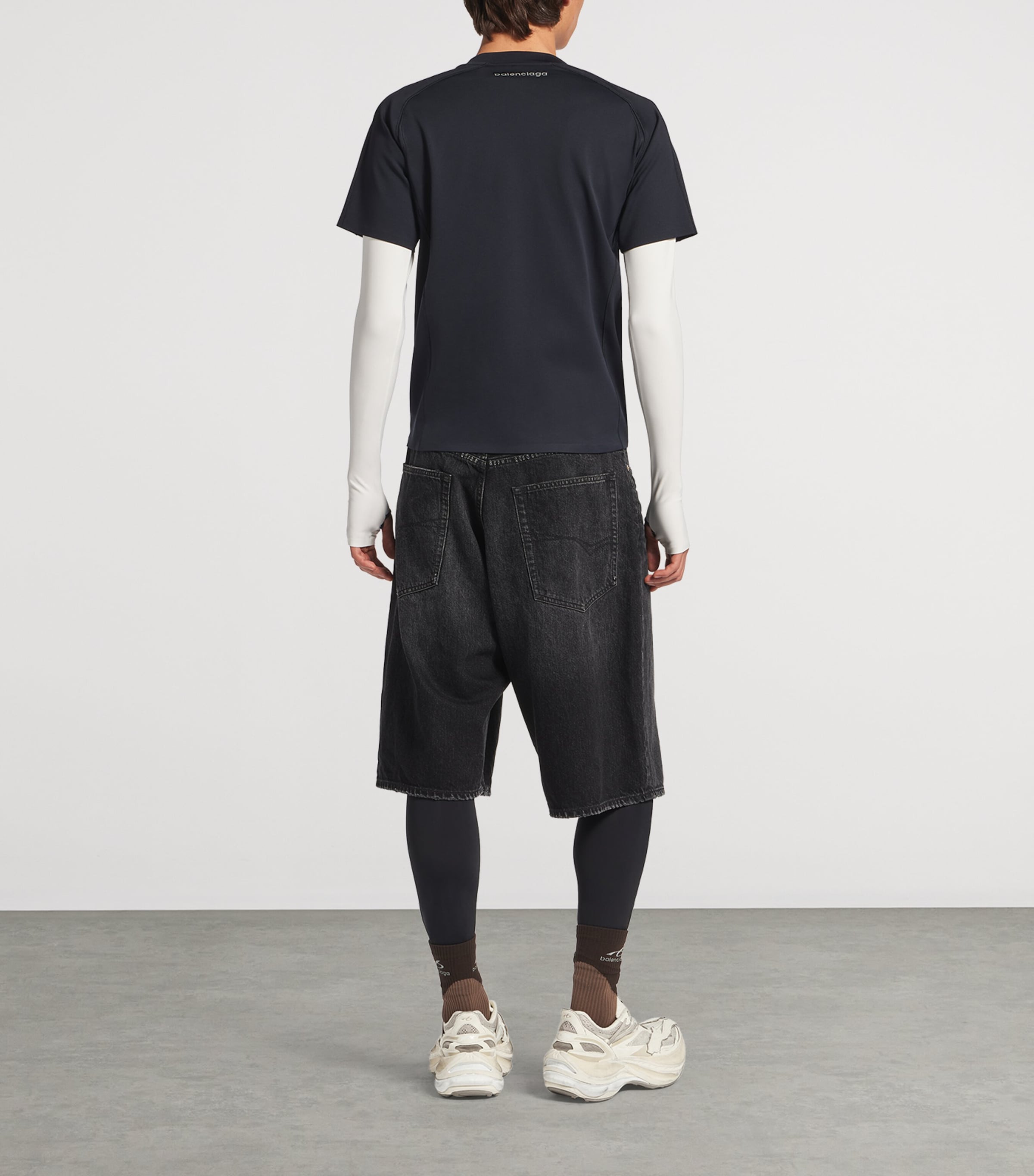Balenciaga Mens Technical Double-Layer T-Shirt Image 3