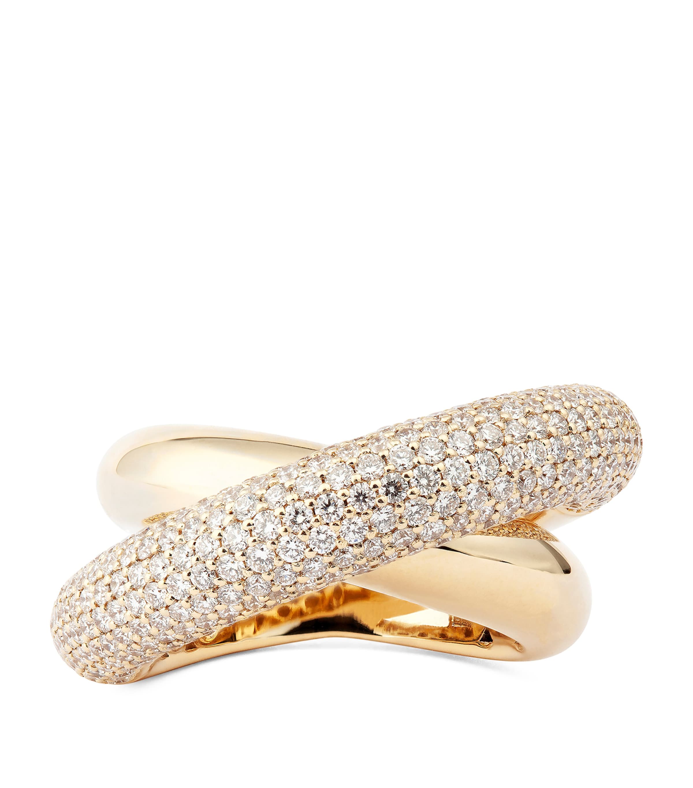 Yellow Gold and Diamond Loop Ring (Size 56) YELLOW GOLD Image 2