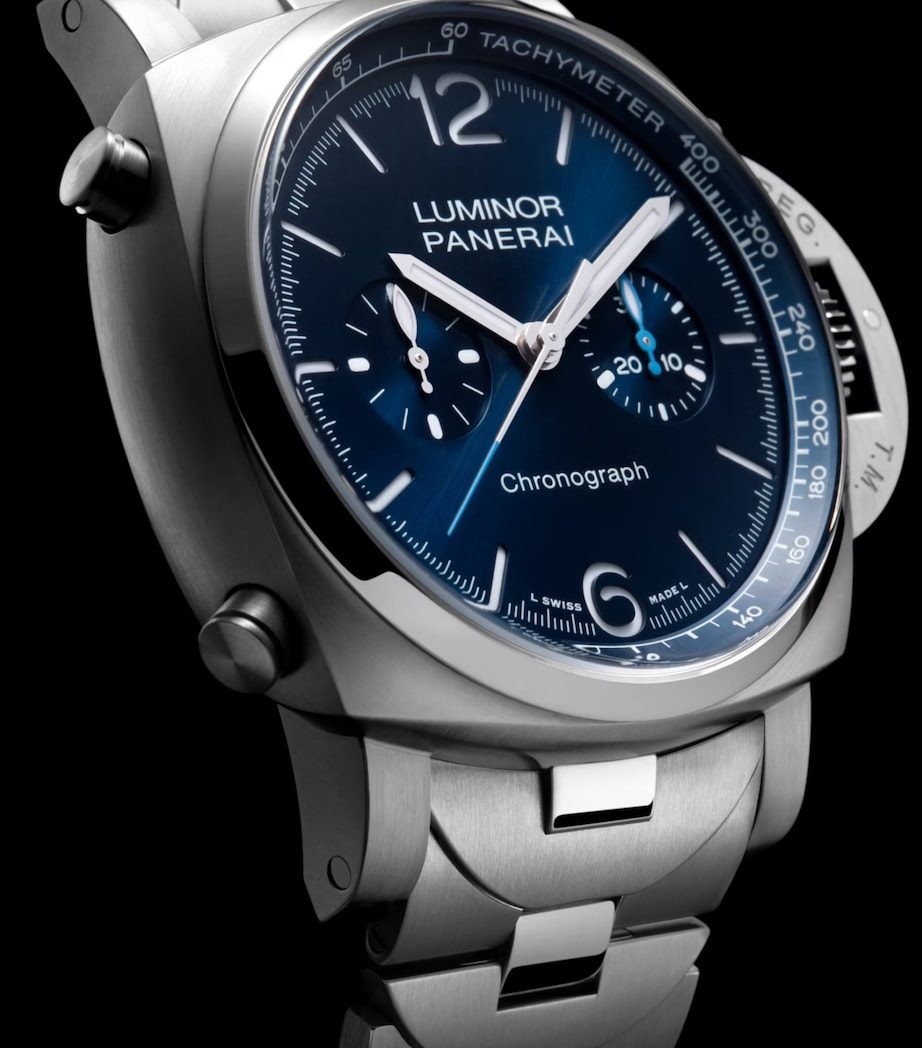 Panerai Stainless Steel Luminor Chrono Watch 44mm Blue Image 3