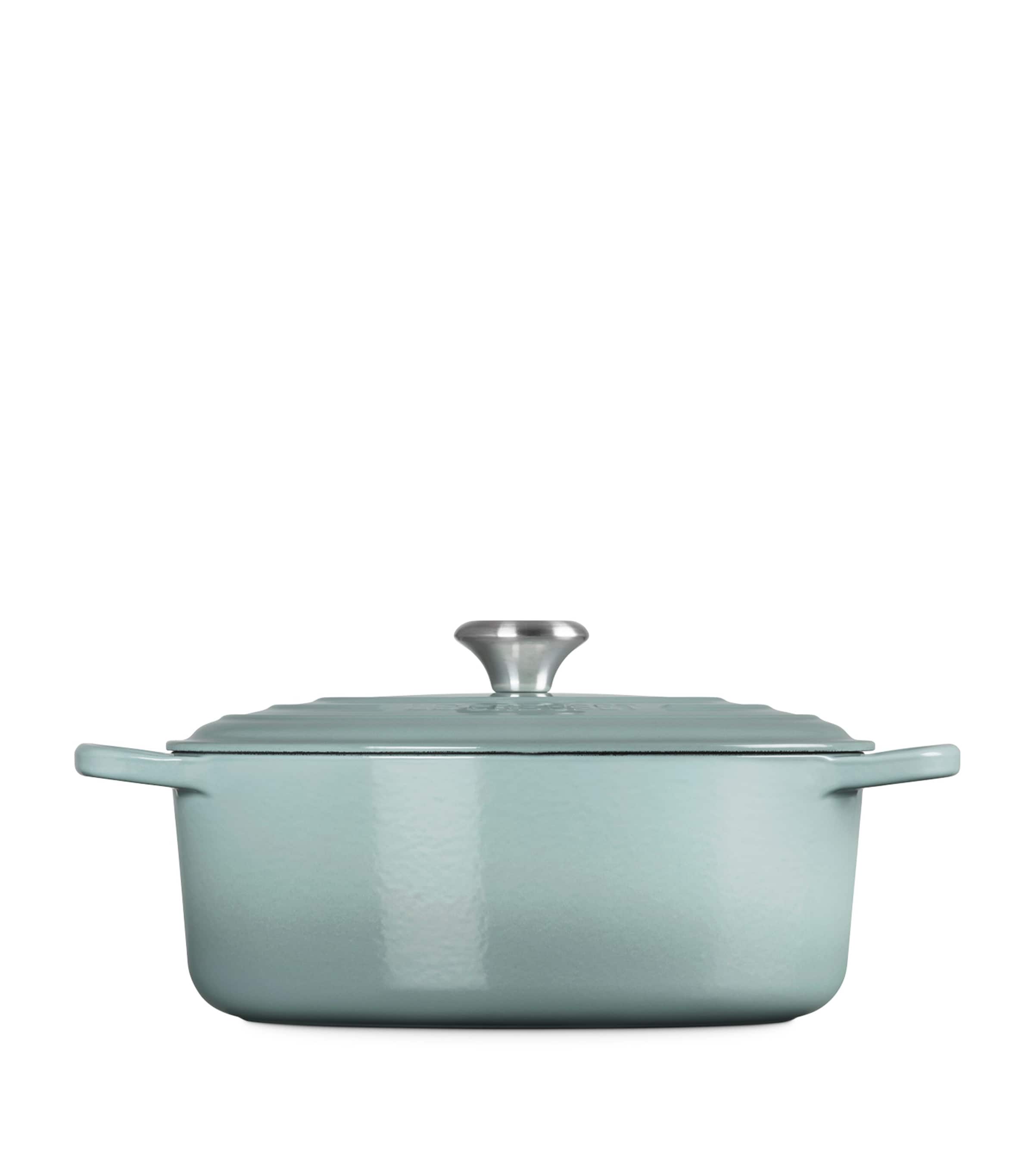 Cast Iron Oval Casserole Dish (29cm) SEA SALT Image 2