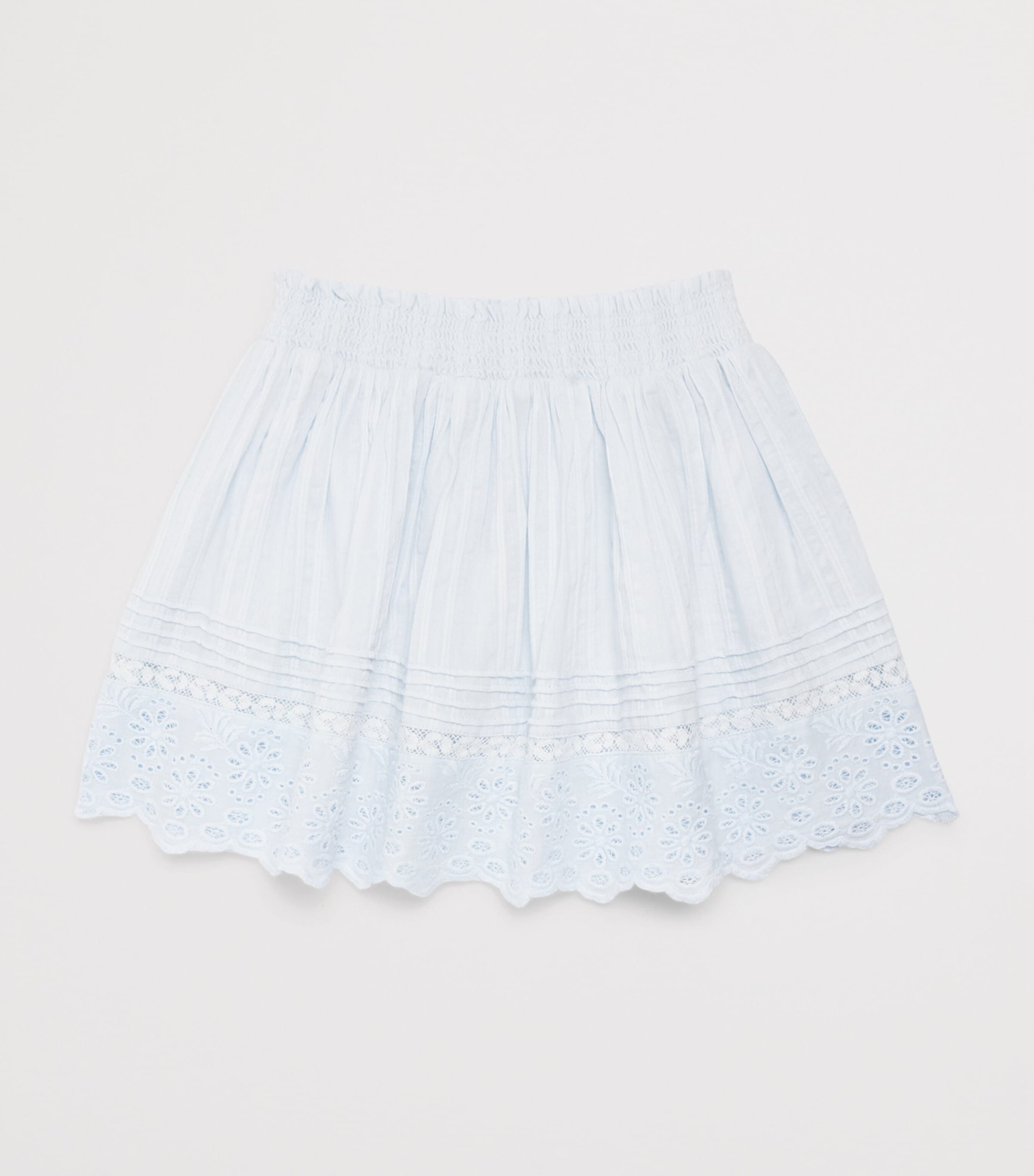 LoveShackFancy Cotton Sani Skirt (7-14 Years) Blufcblue Finch Image 2