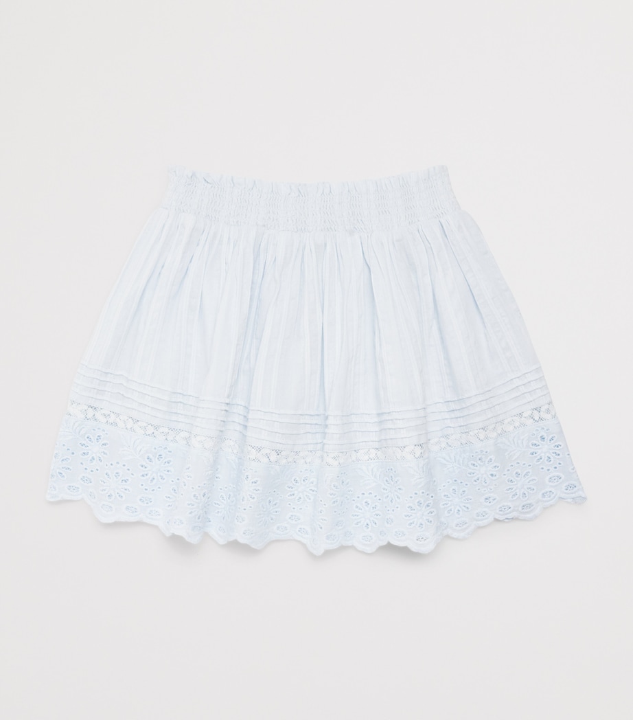 LoveShackFancy Cotton Sani Skirt (7-14 Years) Blufcblue Finch Image 2
