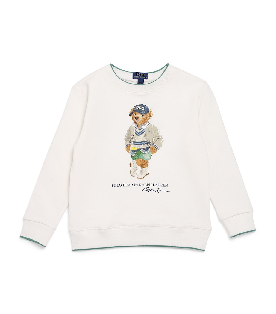 Cotton-Blend Polo Bear Sweatshirt (2-7 Years) PF25 NEVIS BEAR Image 1