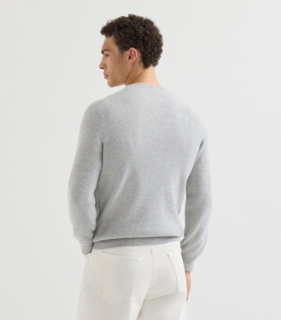 Brunello Cucinelli Mens Cashmere English Rib Sweater Image 5