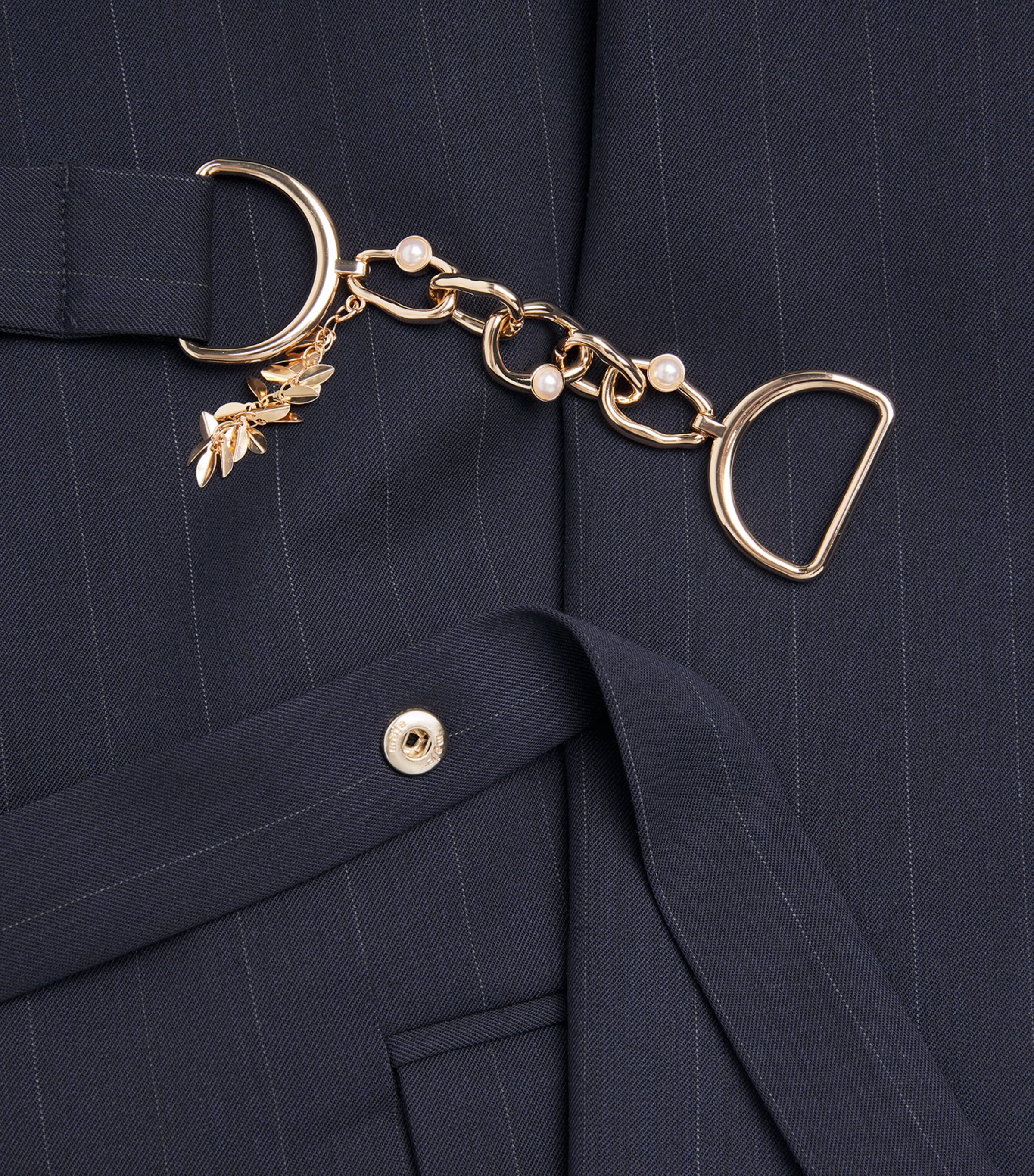 Wool-Blen Chalk Stripe Blazer NAVY Image 2