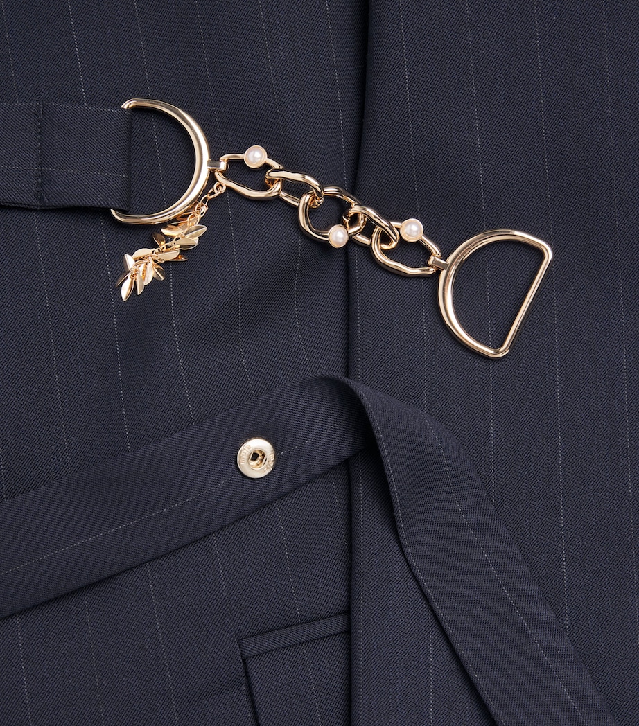 Wool-Blen Chalk Stripe Blazer NAVY Image 2