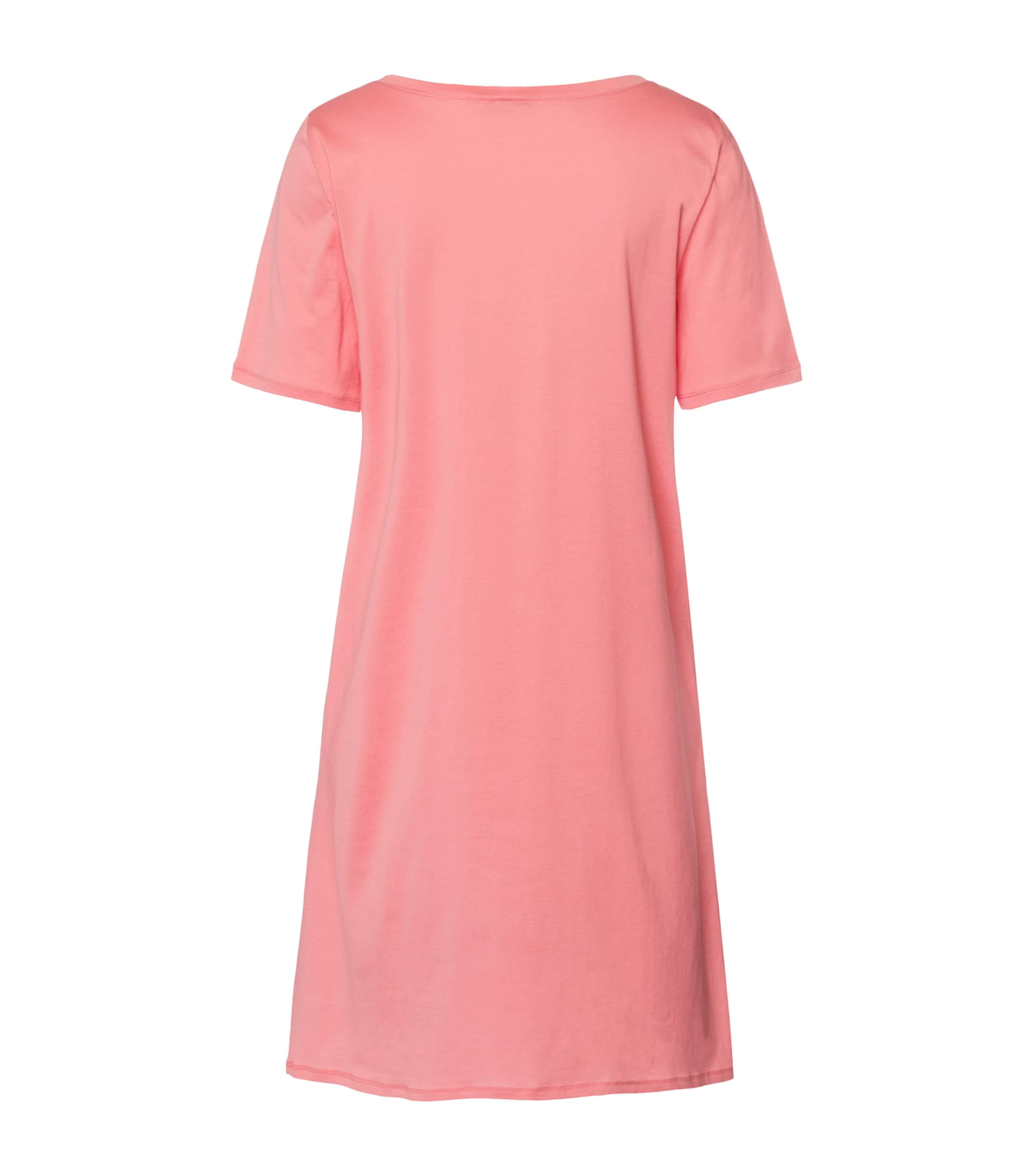 Hanro Womens Cotton Deluxe Short Sleeve Nightdress Lantana Image 2