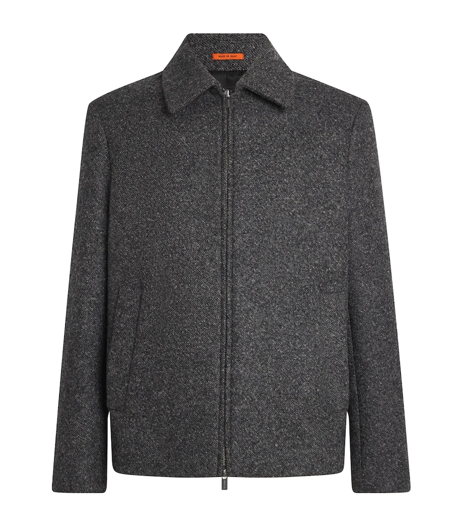 Virgin Wool-Blend Speckled Blouson Jacket UNICO Image 1