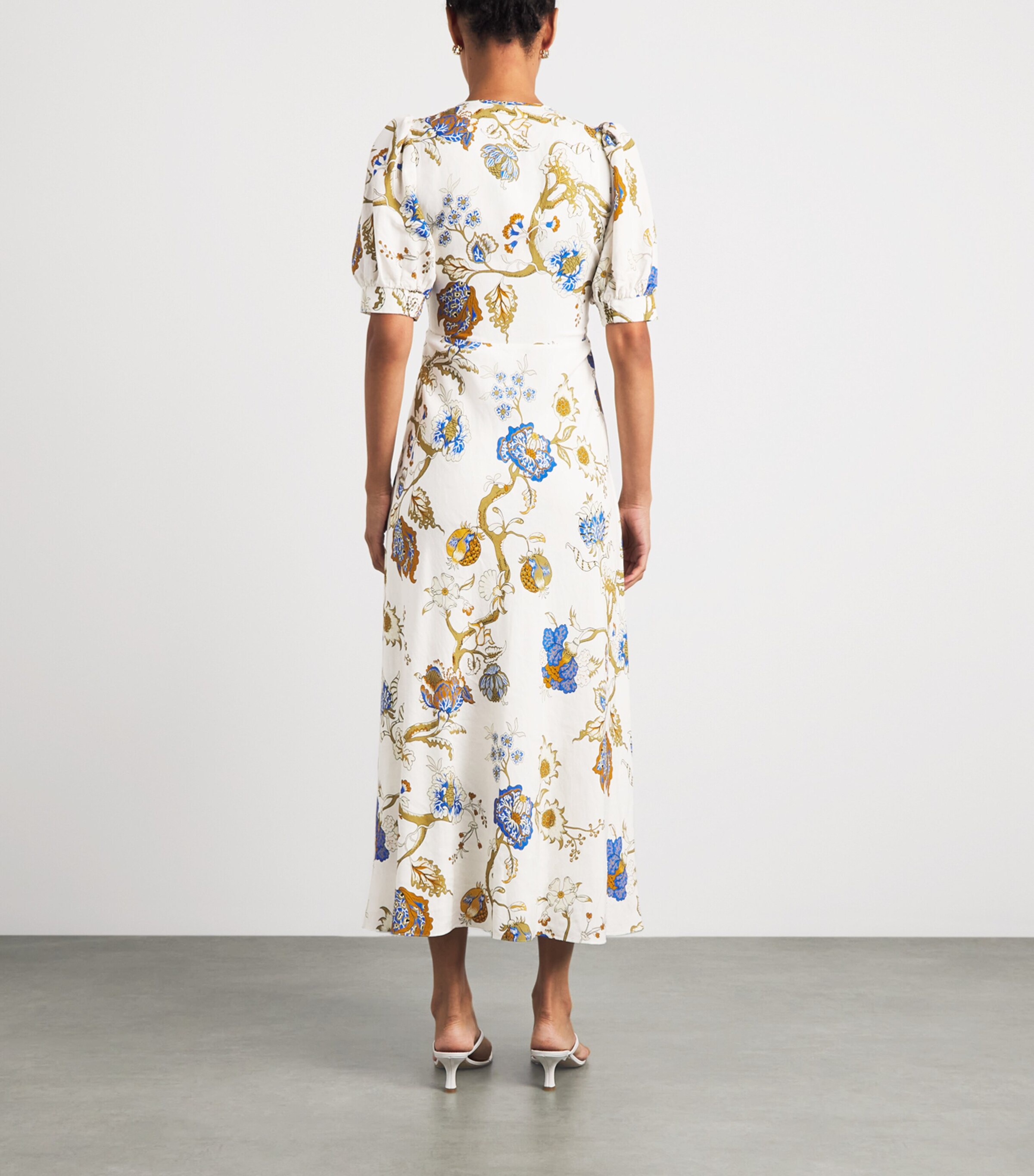 ME+EM Womens Floral Print Maxi Dress Light Cream/multi Image 4