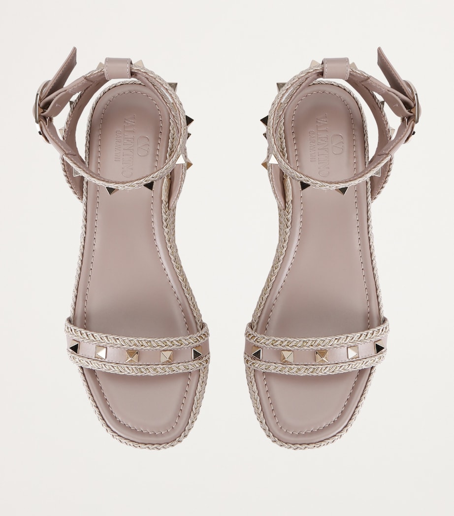 Leather Rockstud Espadrille Sandals 45 BLUSH Image 4