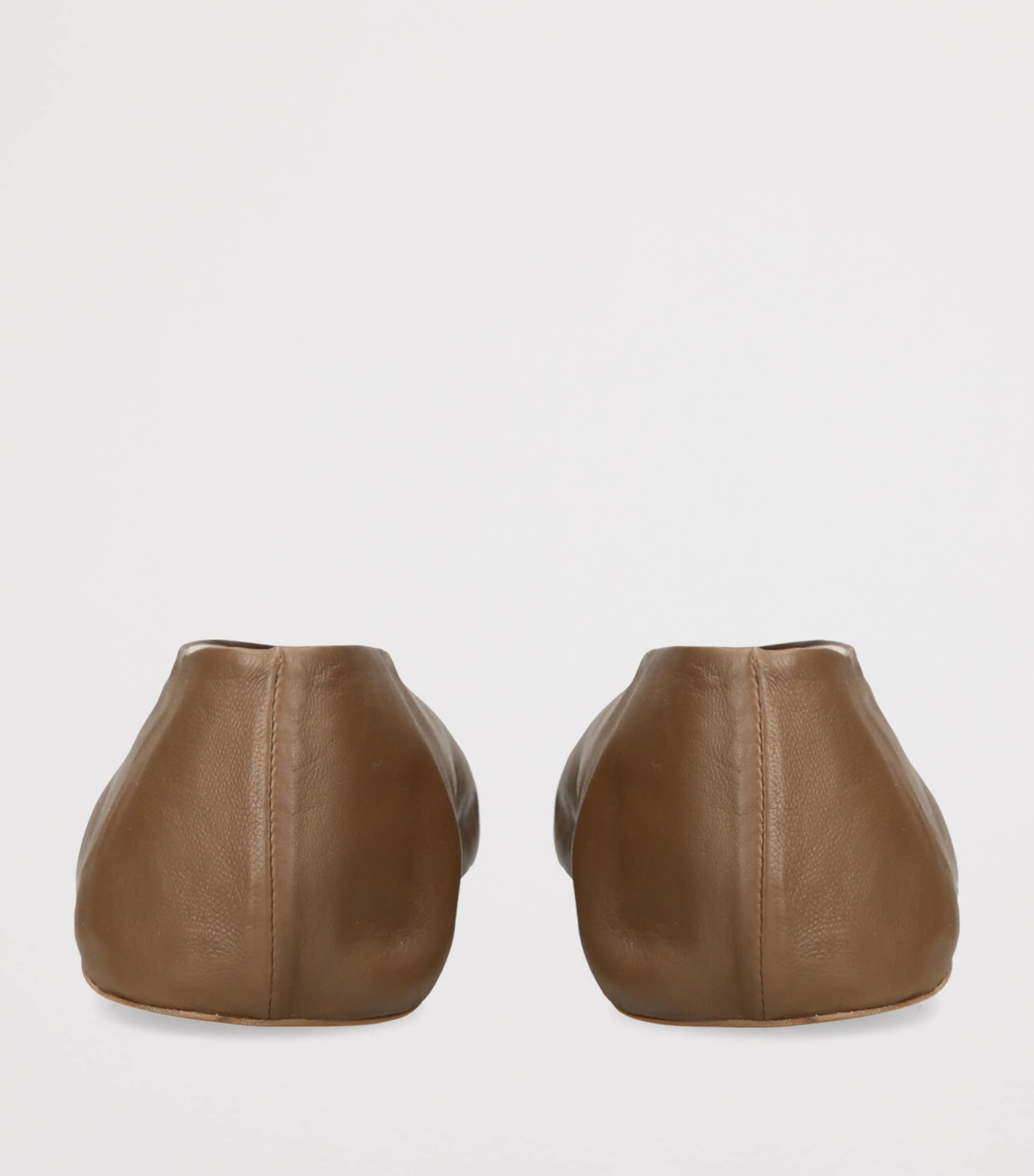 Nappa Leather Slip-On Shoes MID BROWN Image 2