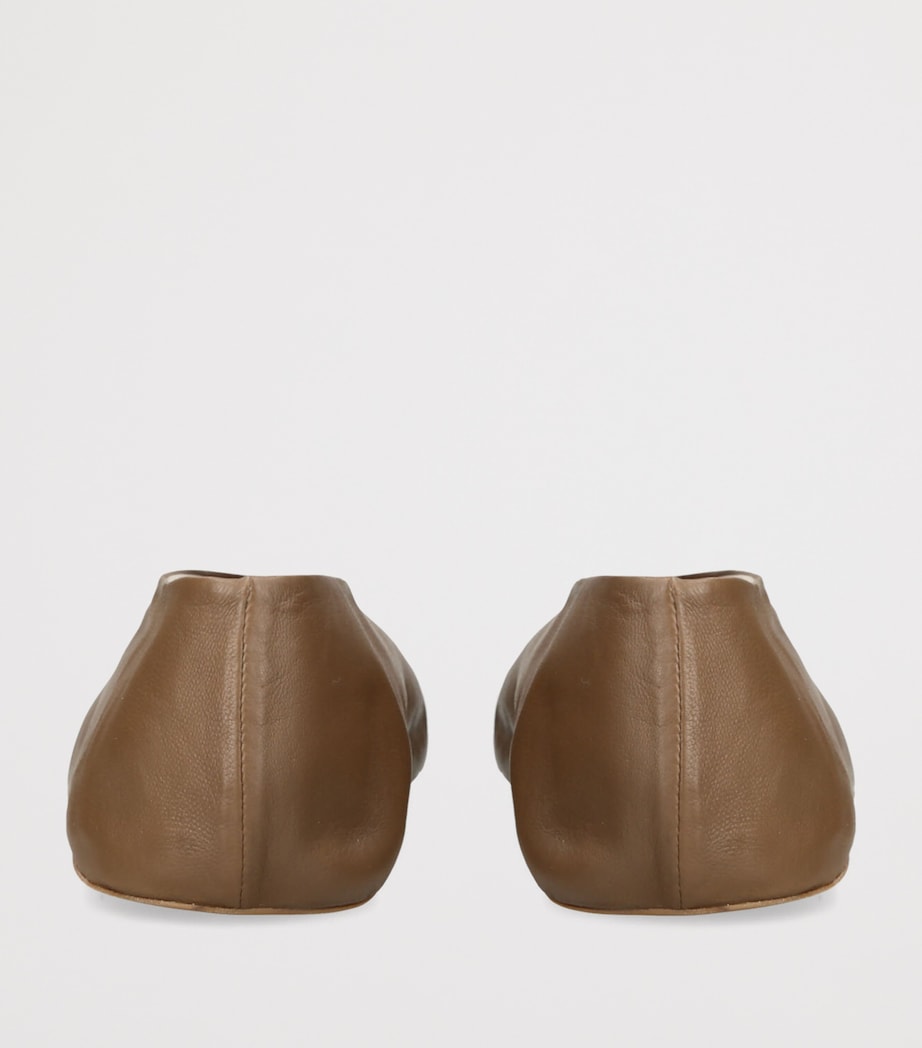 Nappa Leather Slip-On Shoes MID BROWN Image 2