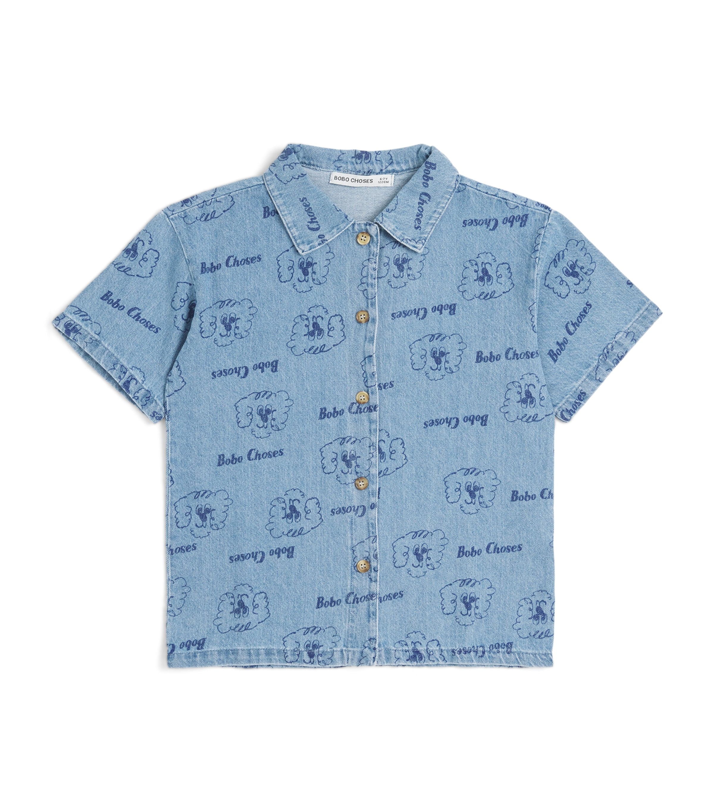 Denim Dog Logo Shirt (6-7 Years) PRUSSIAN BLUE Image 1
