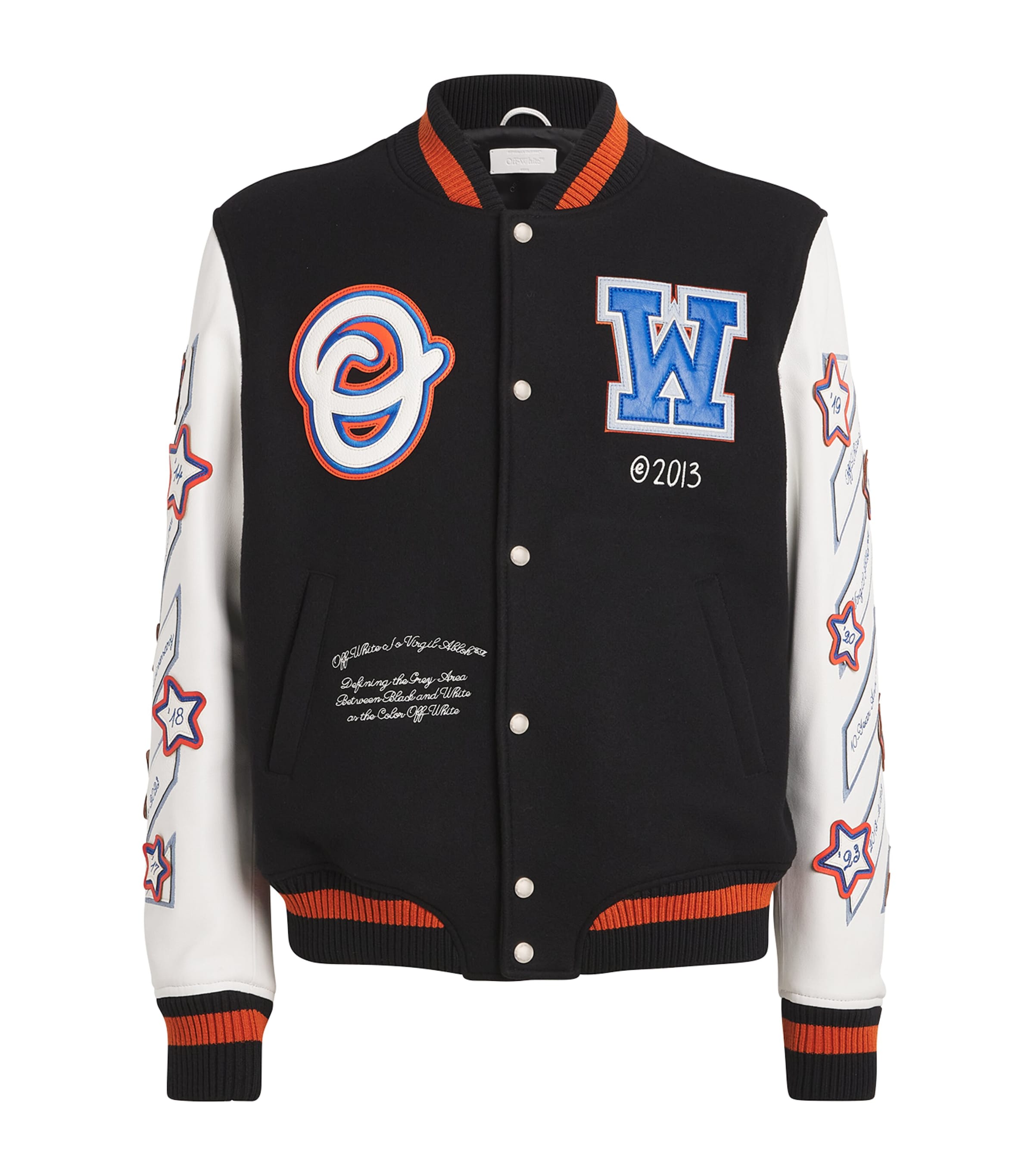 Shop Off-white Varsity Jacket In Black