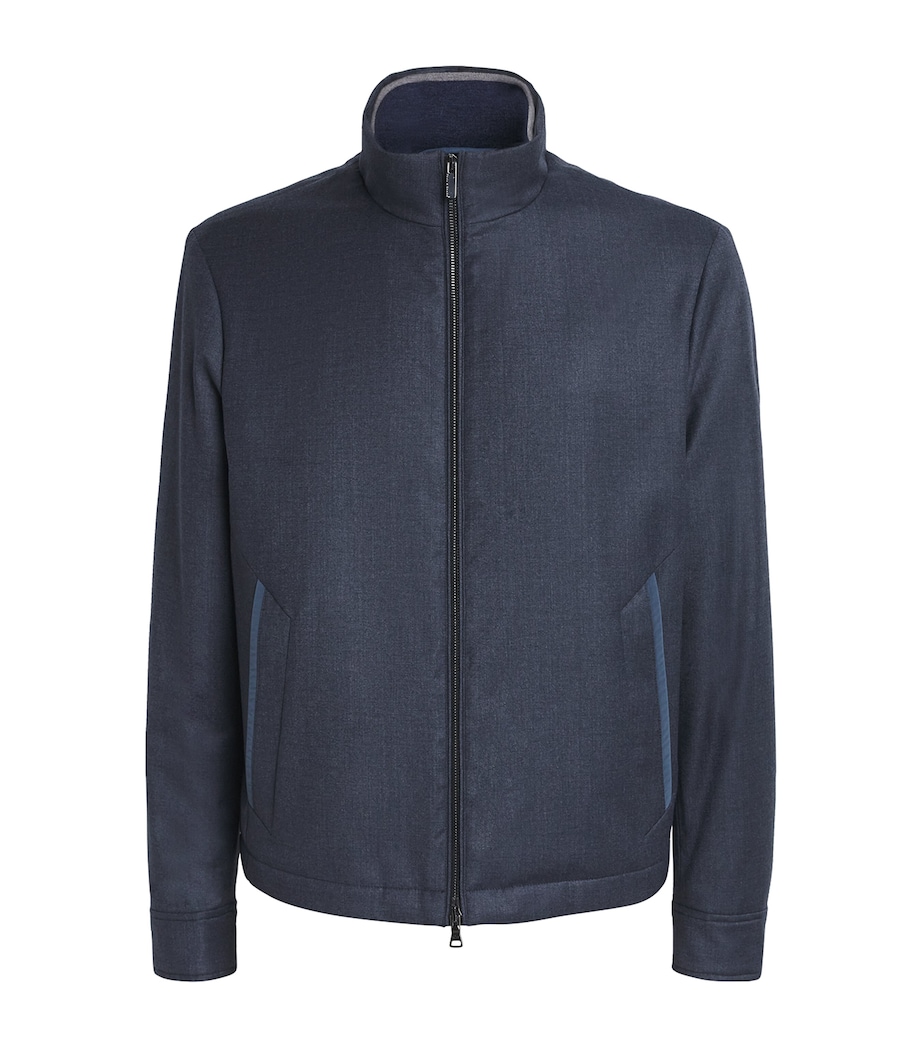 Virgin Wool-Silk Jacket 635 CADET BLUE Image 1