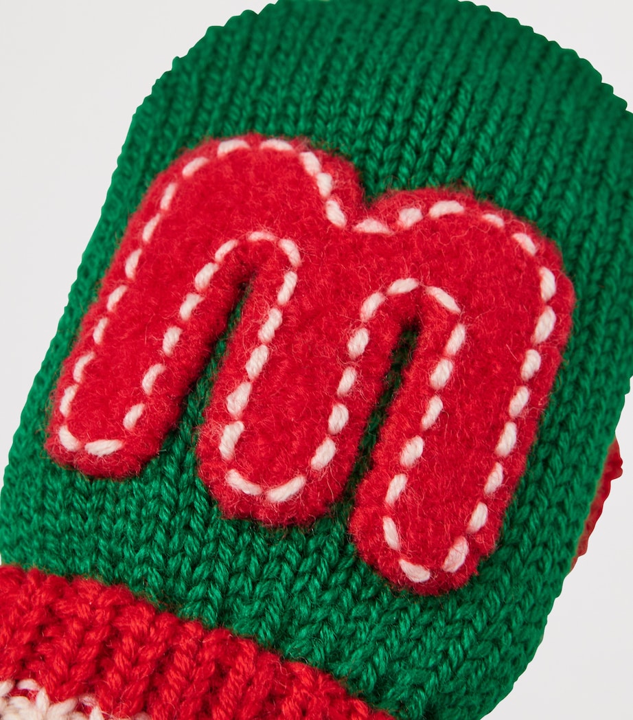 Wool-Blend Initials Mittens 46 Image 3