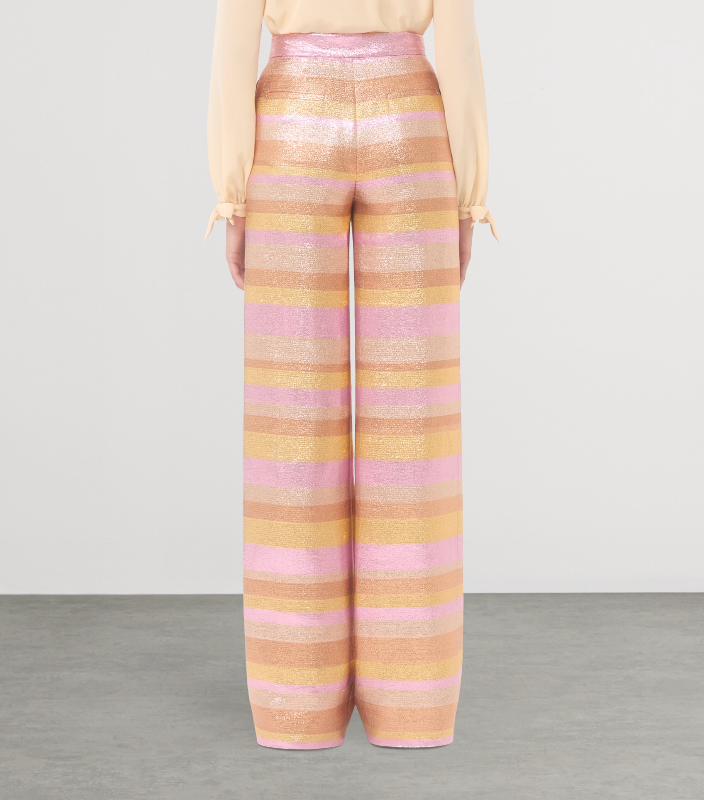 Valentino Womens Metallic Stripe Trousers Image 4