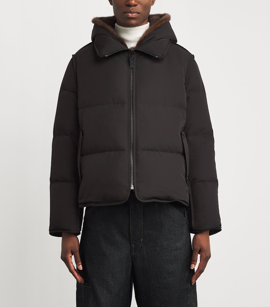 Down-Mink Technical Puffer Jacket (55cm) B1163 Image 3