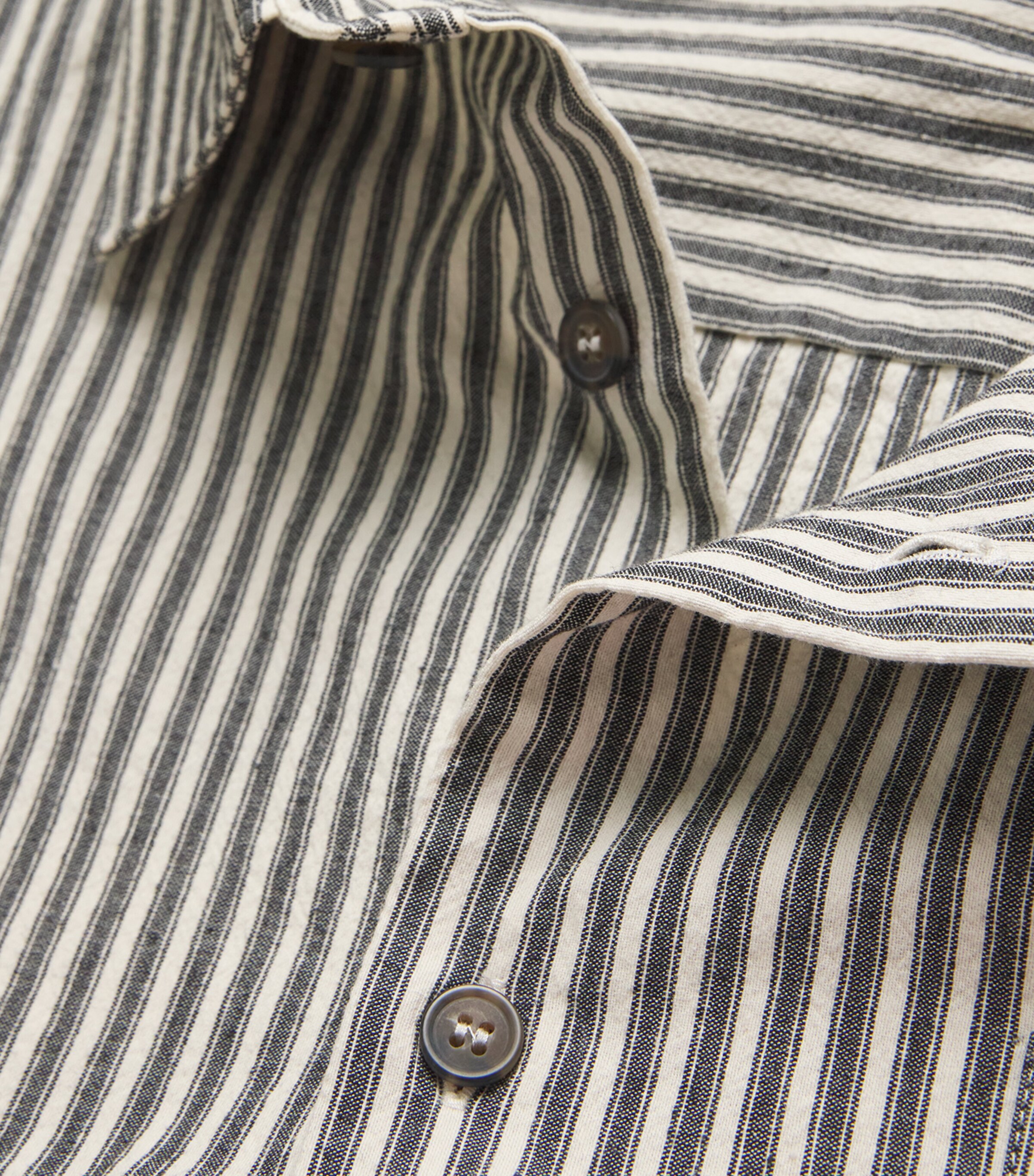 Cotton Striped Shirt LZZ BLACK Image 5