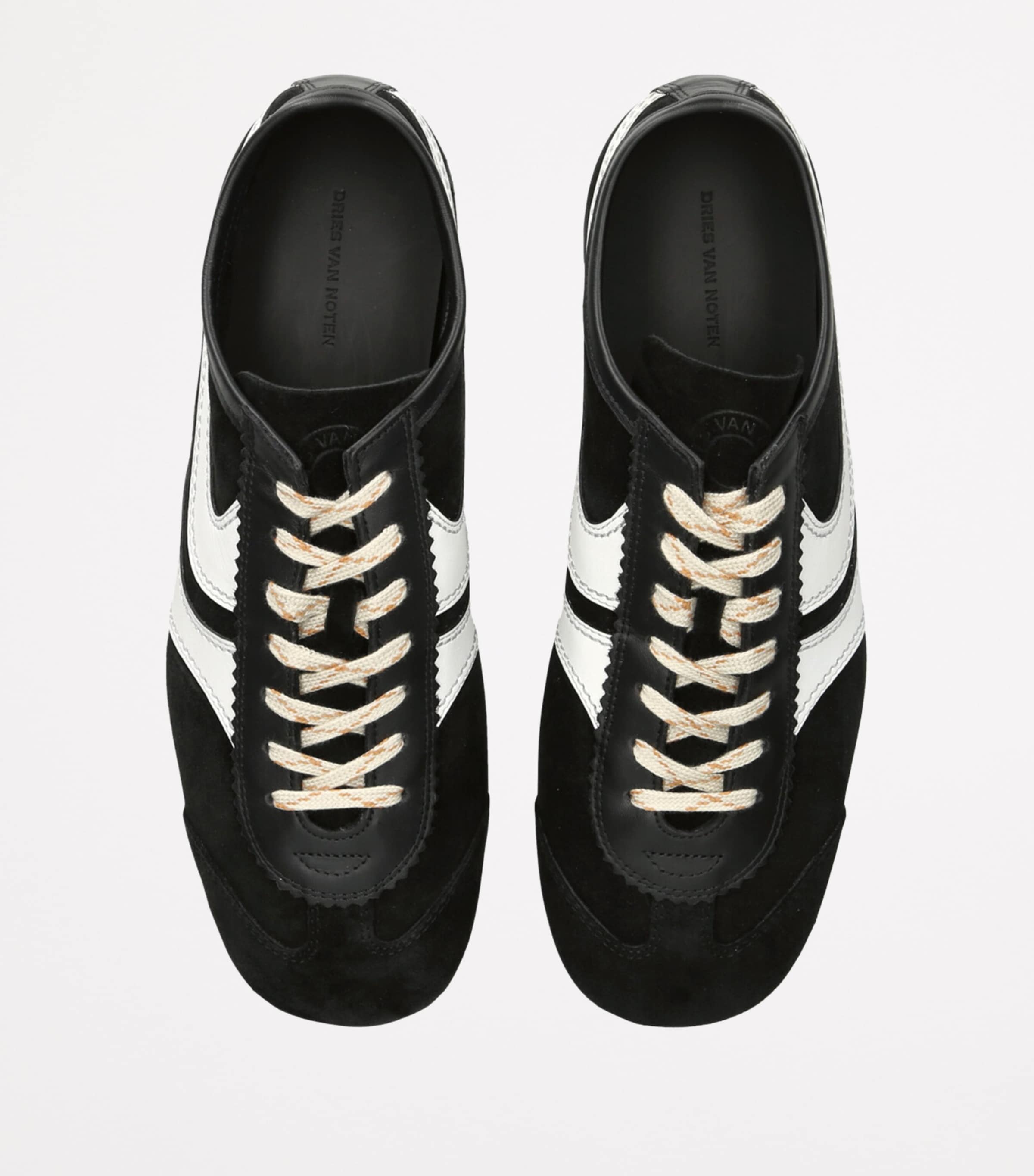 ね*こ様 90s 00s DRIES VAN NOTEN チルデンニット ライカ DRIES VAN NOTEN Black Suede Low-Top Sneakers | Harrods UK