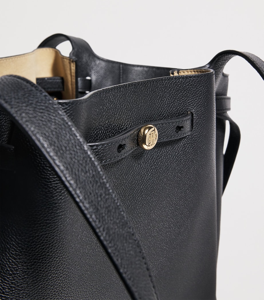 Leather Romy Tote Bag BLACK 001 Image 6