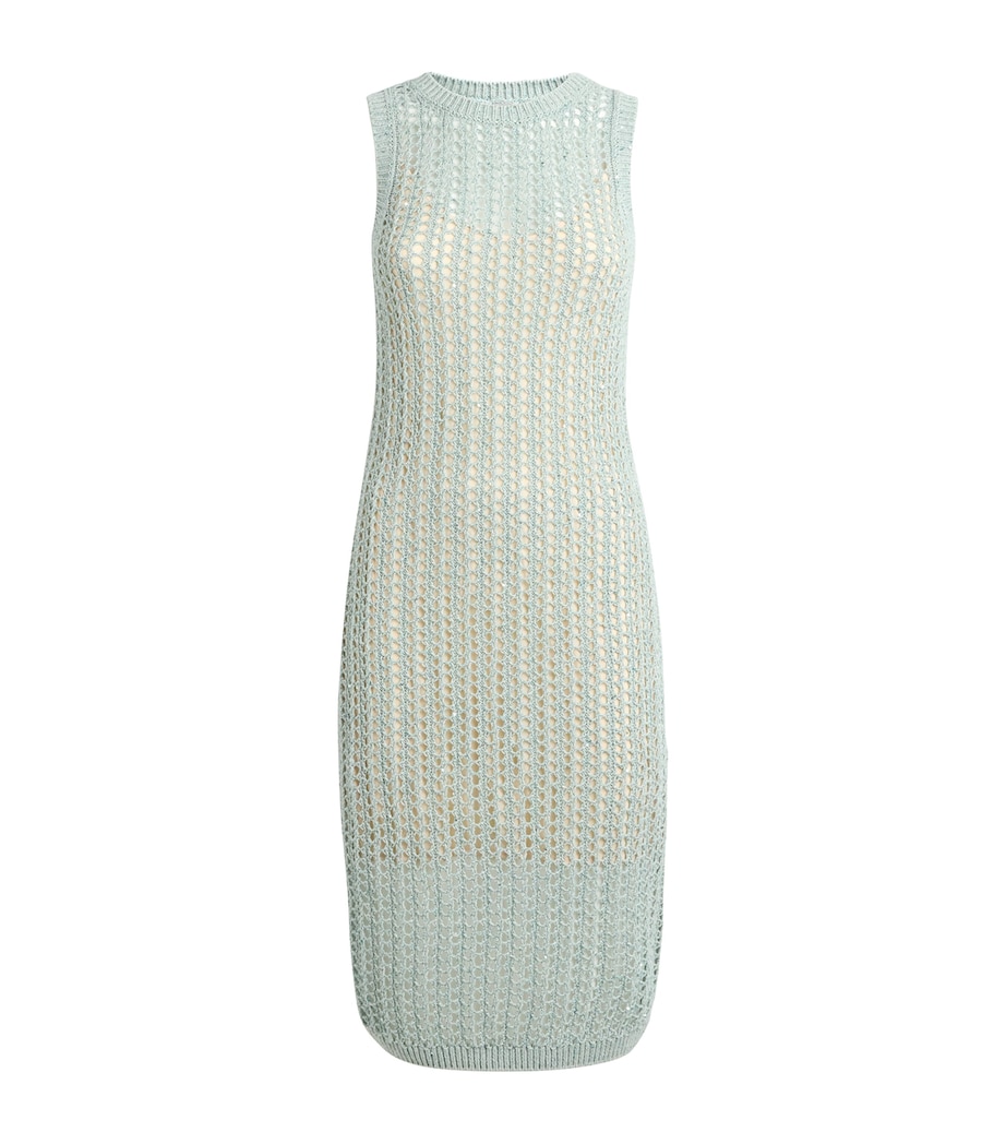 Eleventy Womens Cotton-Blend Crochet Midi Dress Giada Image 1
