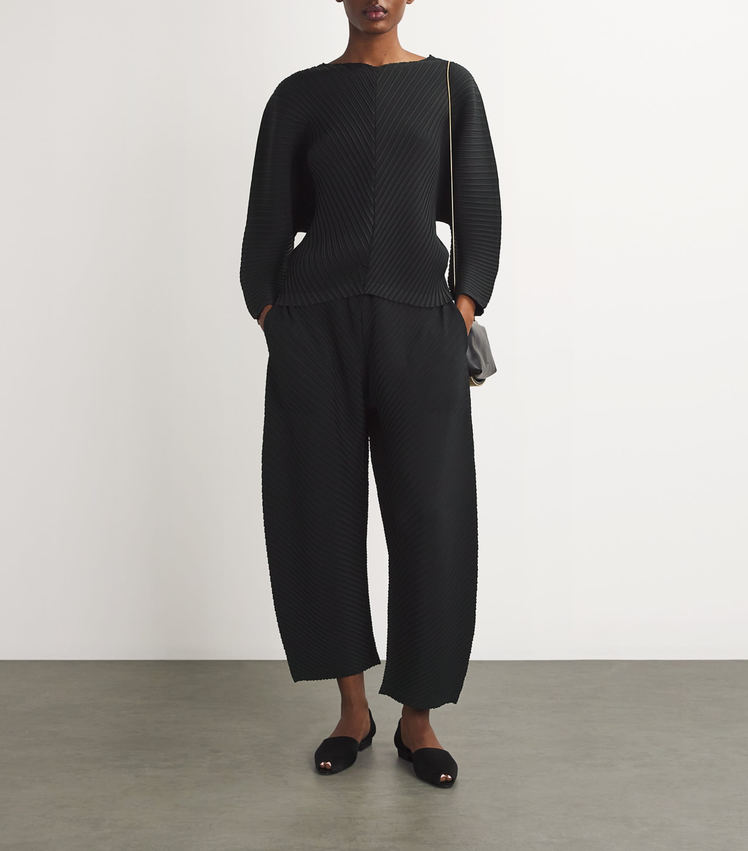 Issey Miyake Vigor Pleats V-Neck Top | Harrods US