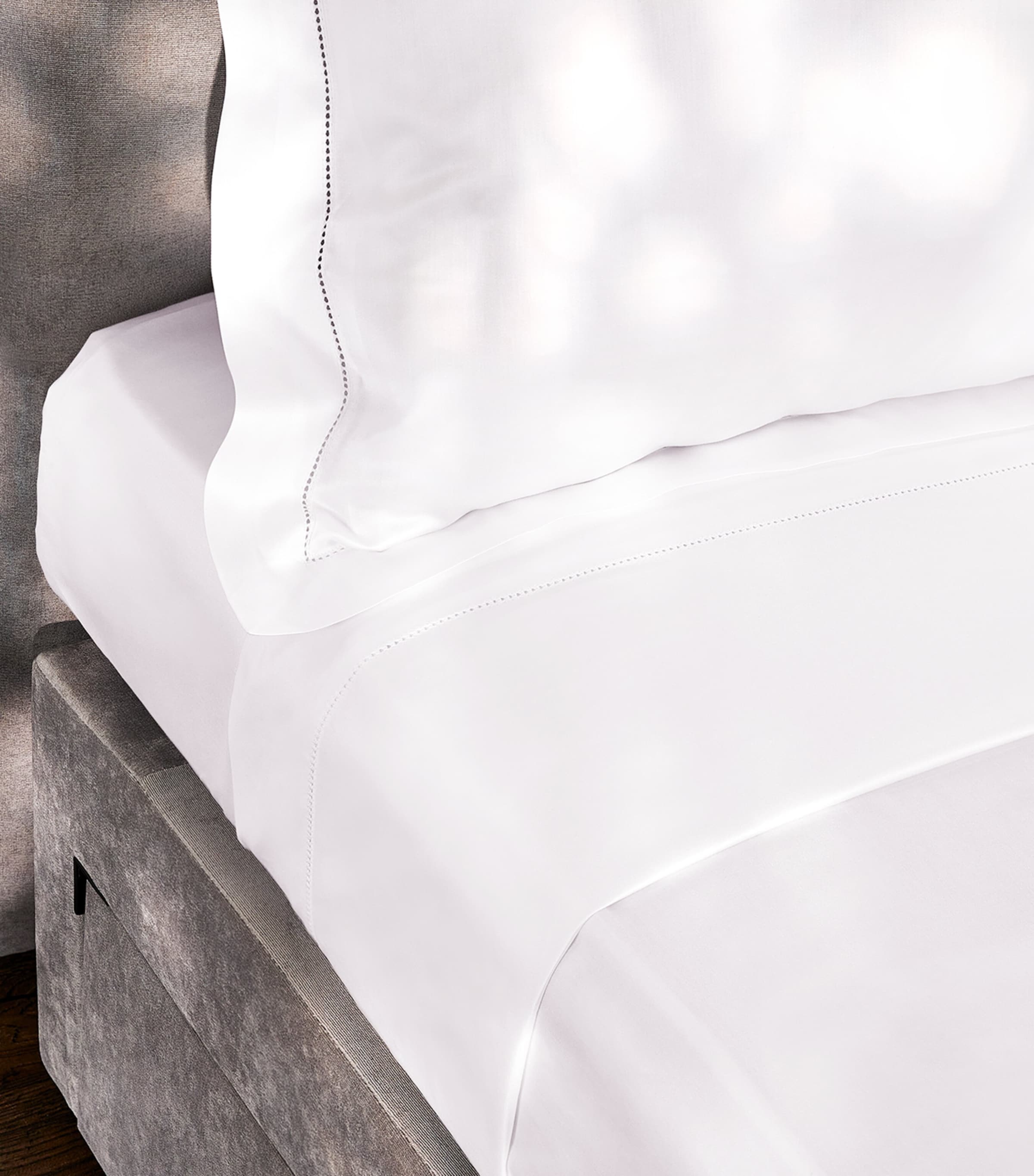 Barley Super King Flat Sheet (305cm x 320cm) WHITE Image 2