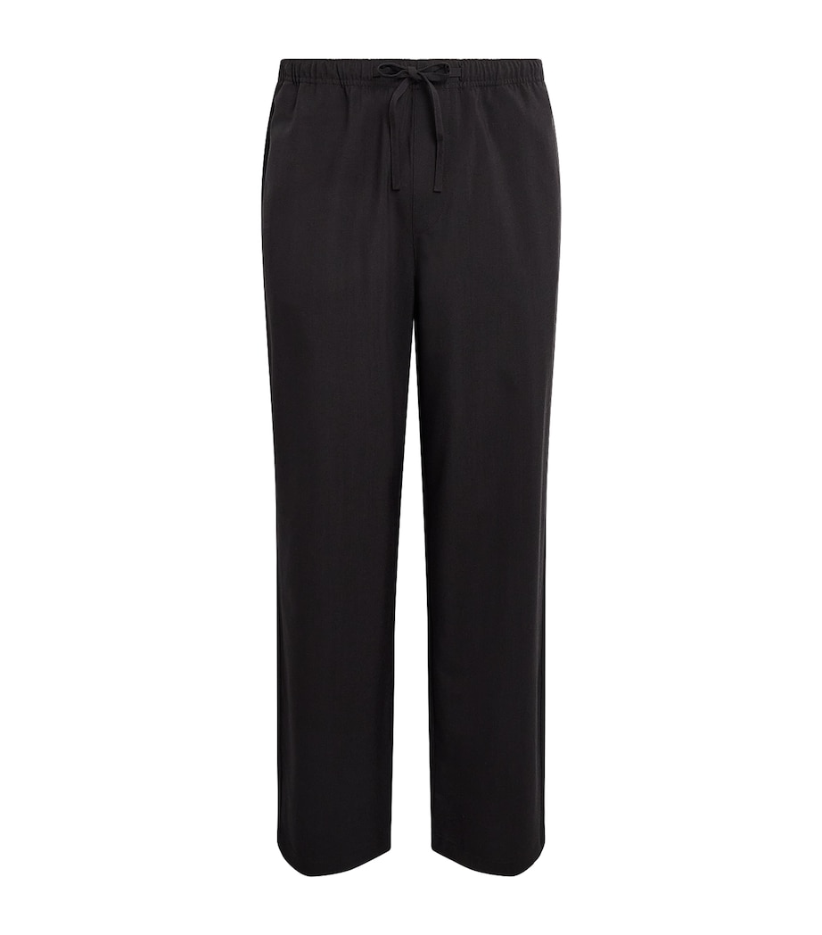 FRAME Mens Wool-Blend Pleated Trousers Dpbr Deep Brown Image 1