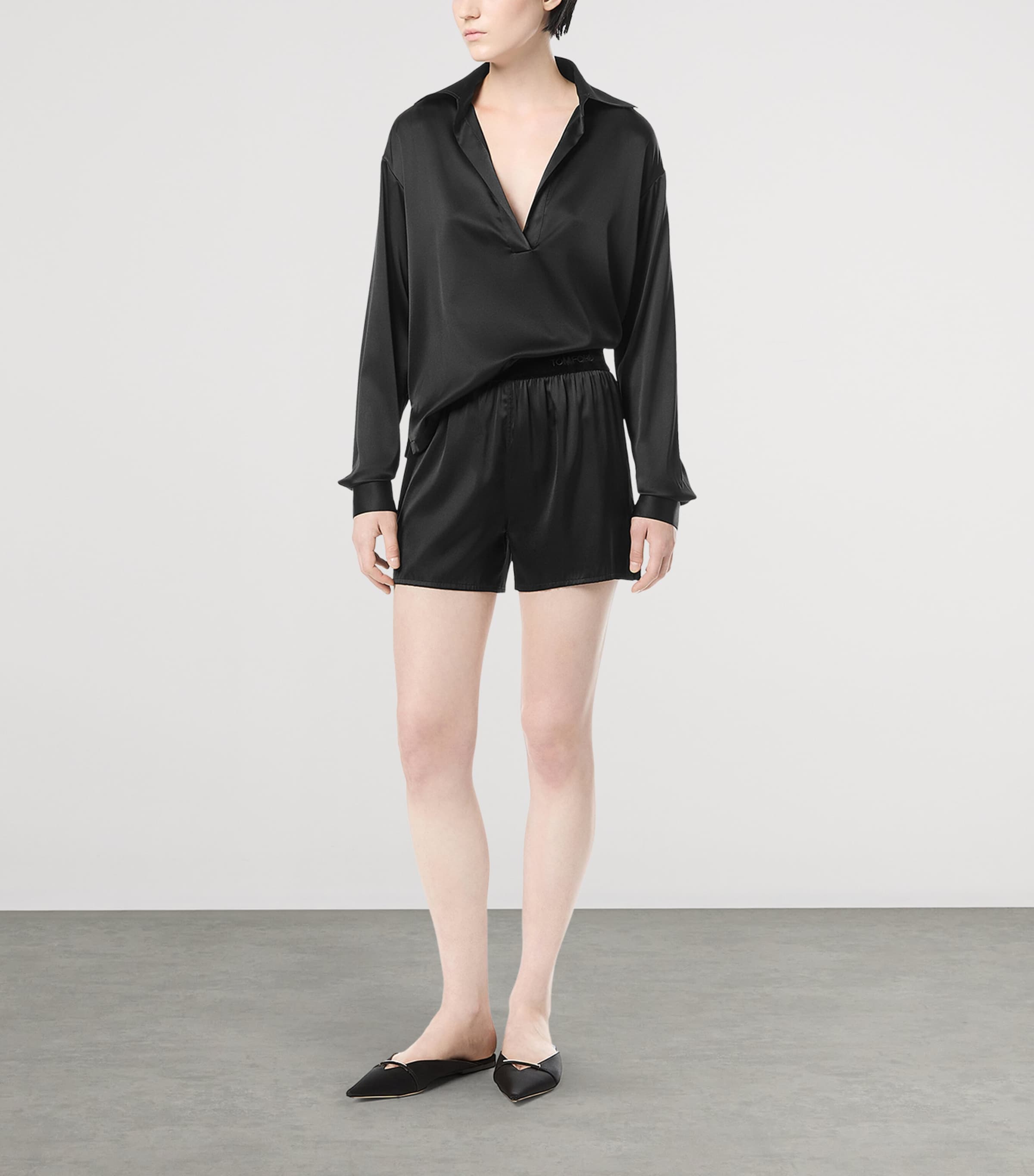 TOM FORD Womens Silk-Blend Blouse Naa Image 2