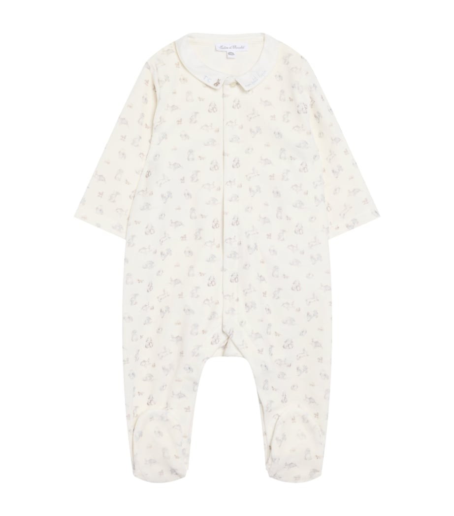 Cotton Embroidered-Collar Bodysuit (1-24 Months) 13NACRE Image 1