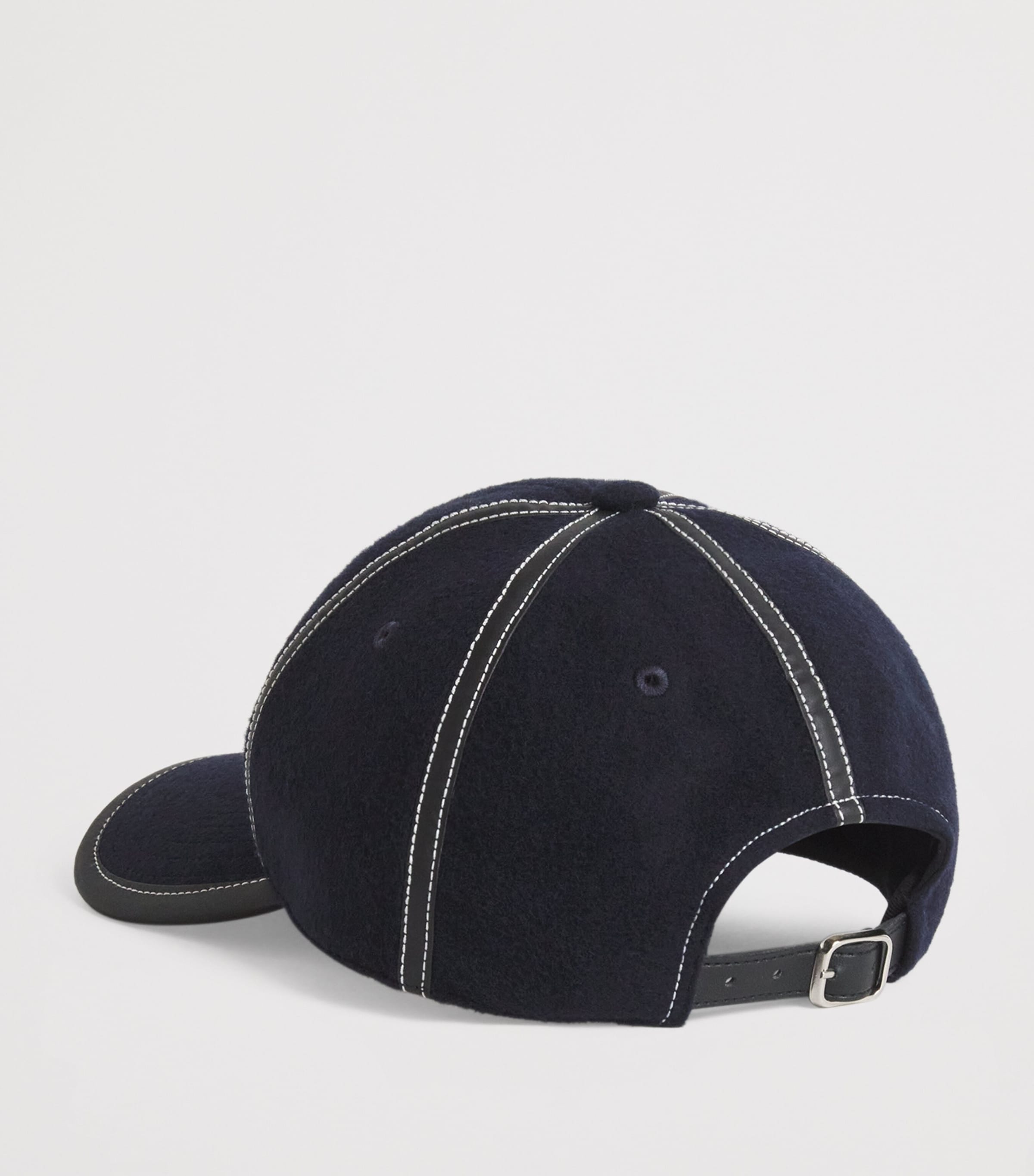 Wool-Blend CP Logo Baseball Cap NAVY Image 3