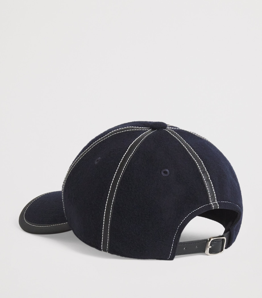 Wool-Blend CP Logo Baseball Cap NAVY Image 3