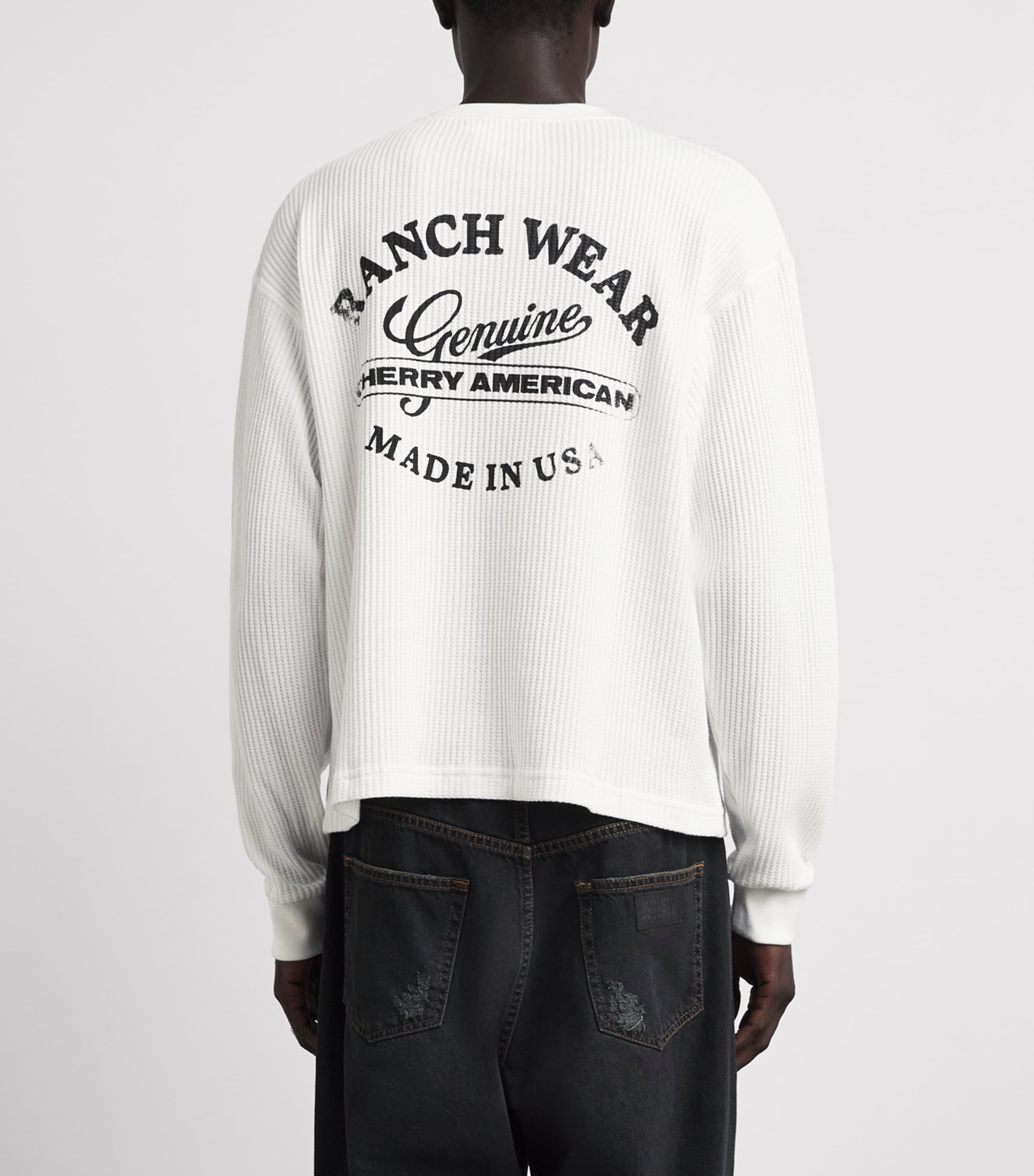 Cherry Los Angeles White Ranchwear Thermal Sweater | Harrods CN